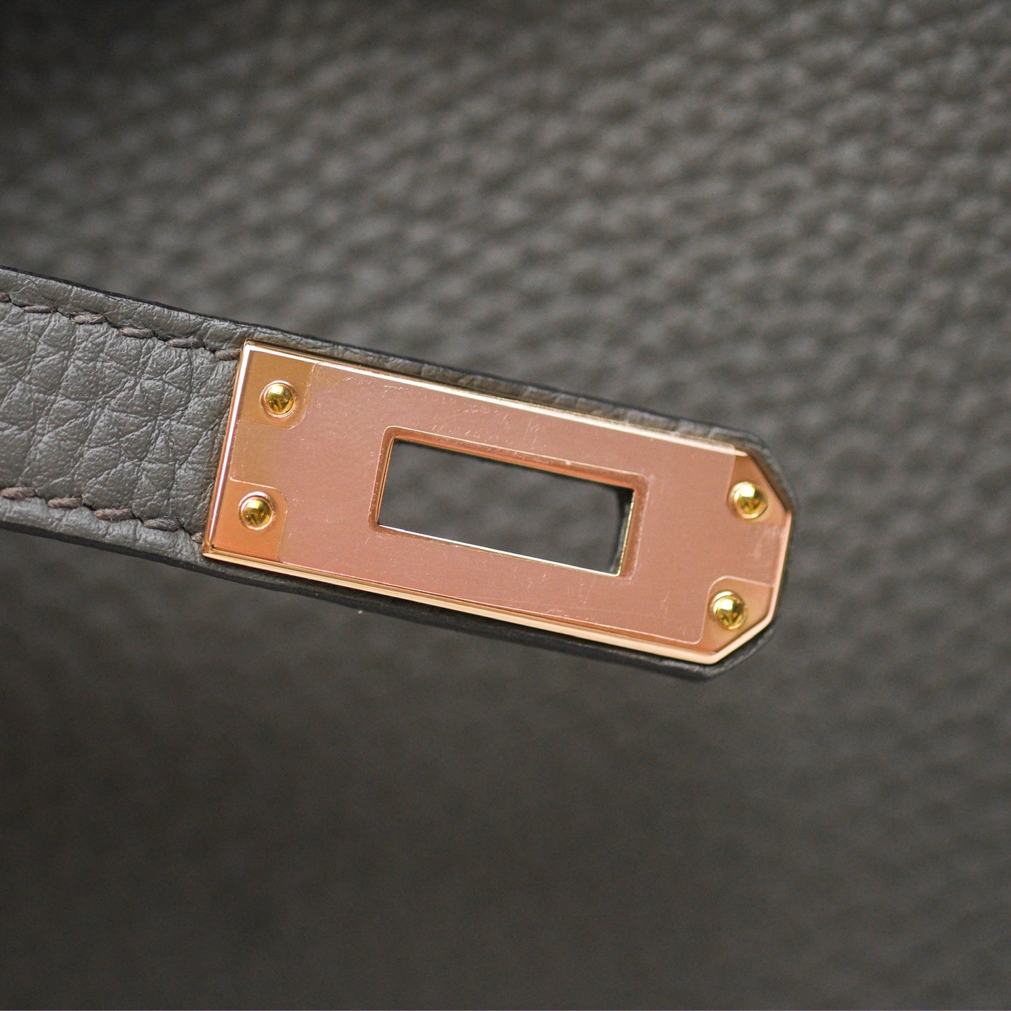 Hermès Birkin 25 Retourne Etain 8F Togo Rose Gold Hardware