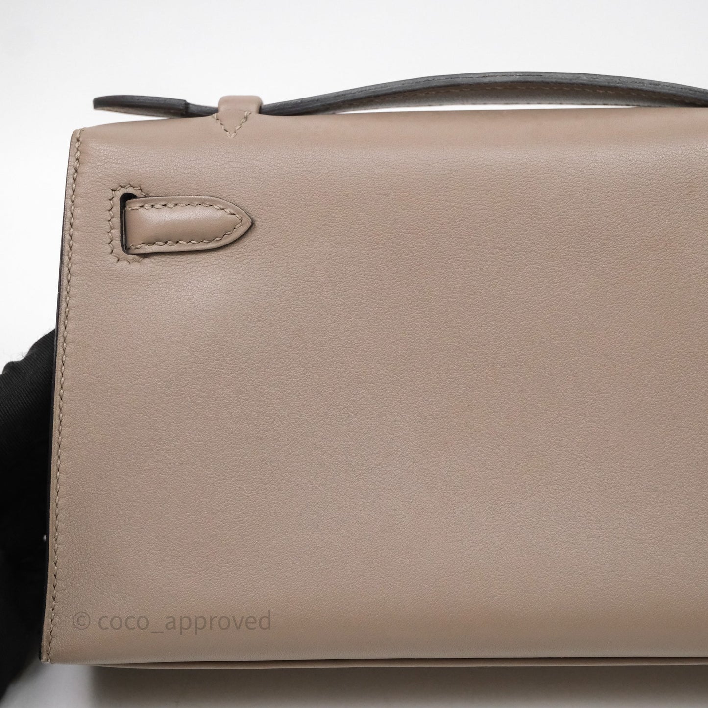 Hermès Kelly Pochette Gris Asphalte M8 Swift Gold Hardware