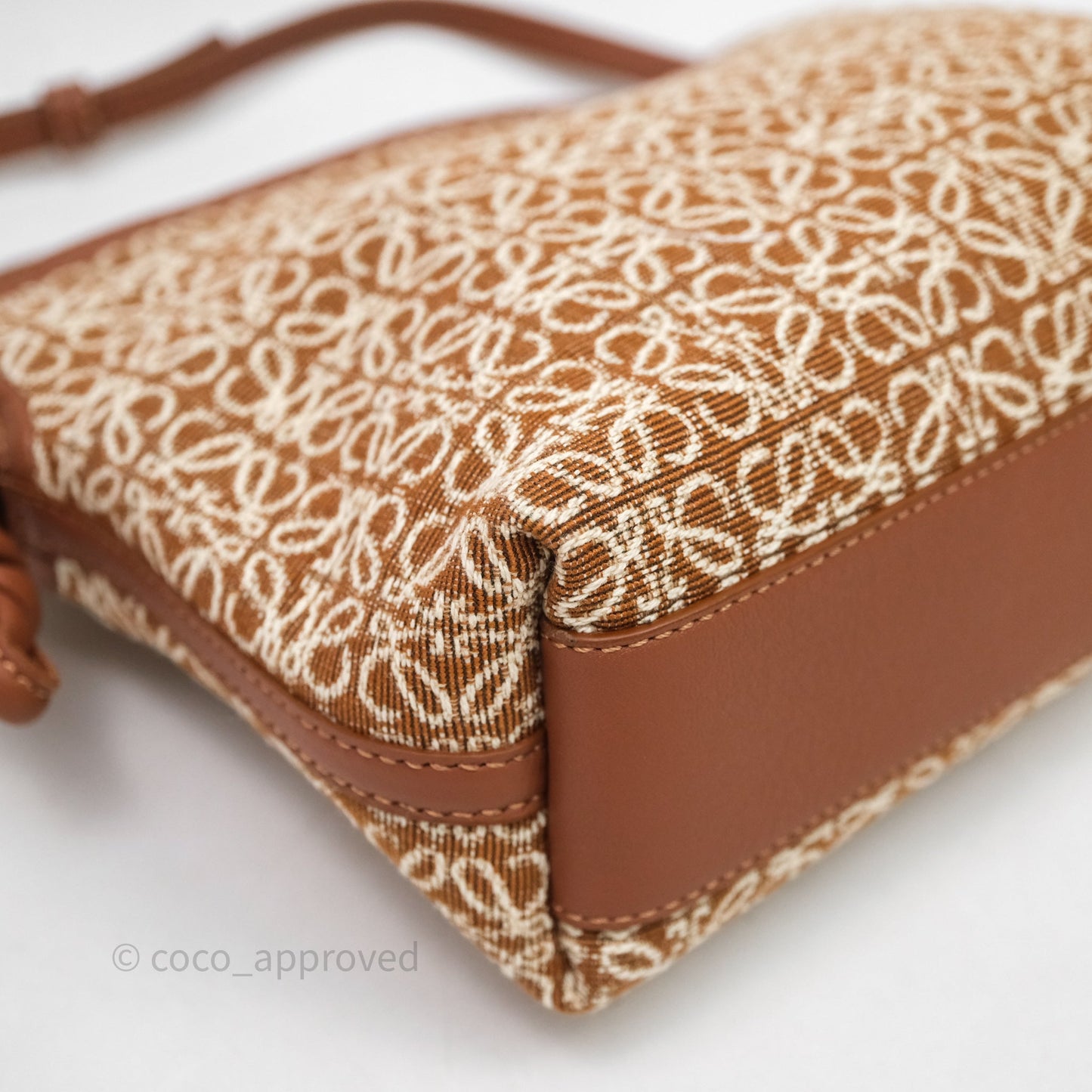 Loewe Jacquard Anagram Flamenco Knot Clutch Mini Bag Gold Hardware
