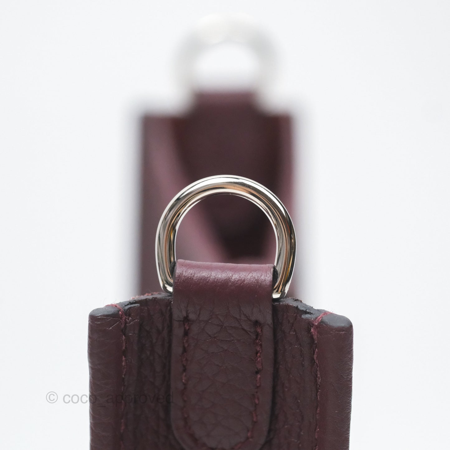 Hermès Mini Evelyne 16 Bordeaux 57 Taurillon Maurice Palladium Hardware
