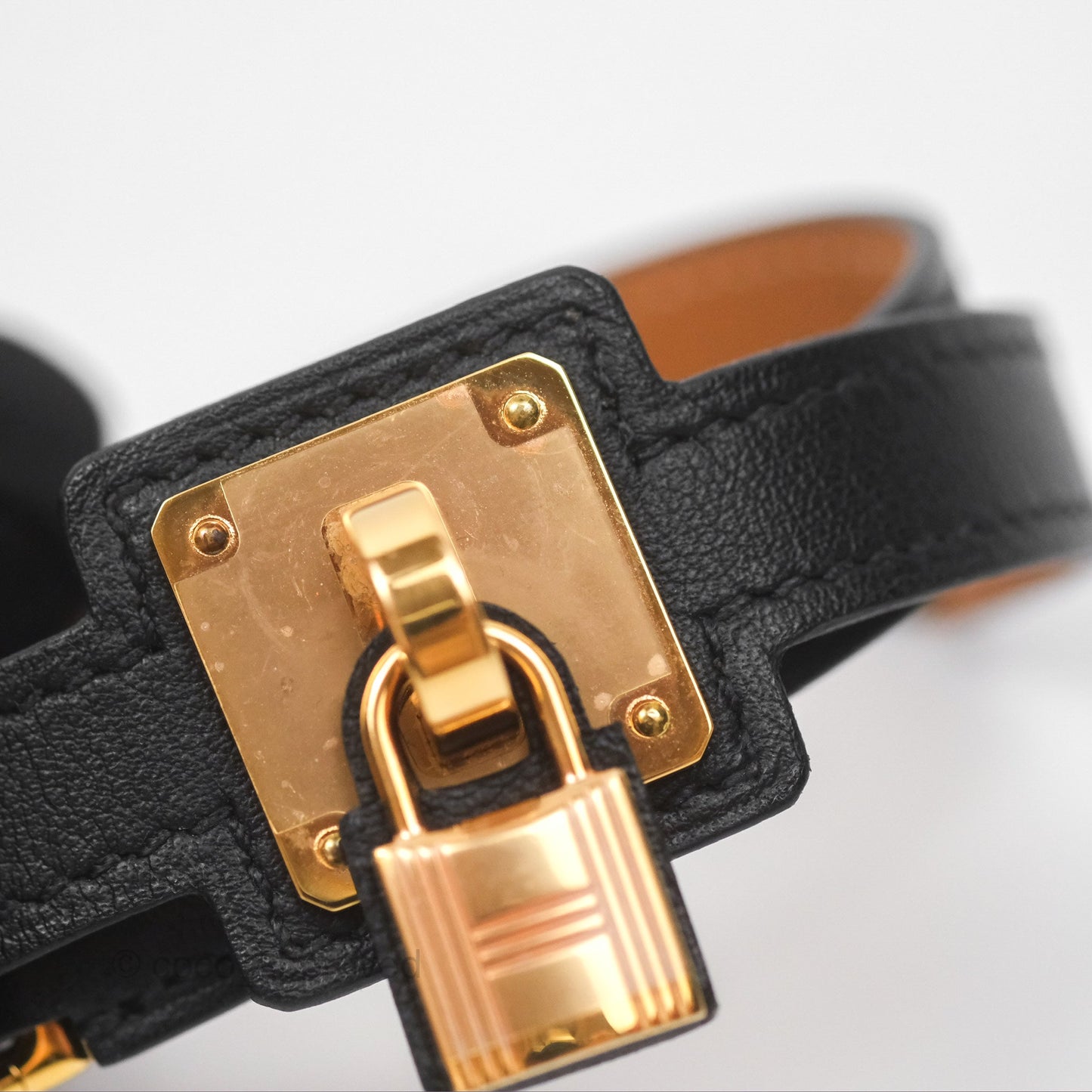 Hermès O'Kelly Bracelet Noir 89 Swift Gold Hardware