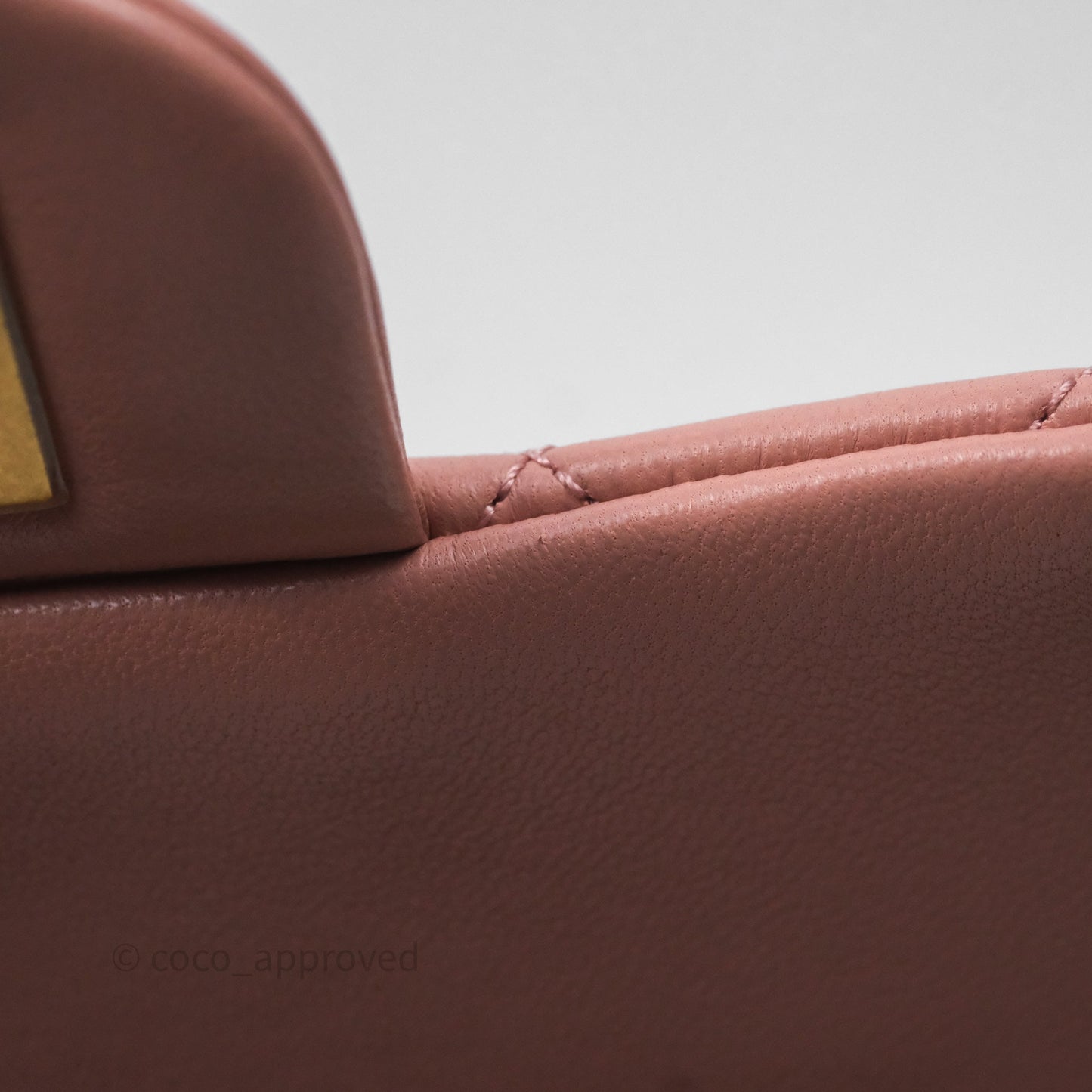 Chanel Mini Rectangular Pearl Crush Dusty Pink Lambskin Aged Gold Hardware