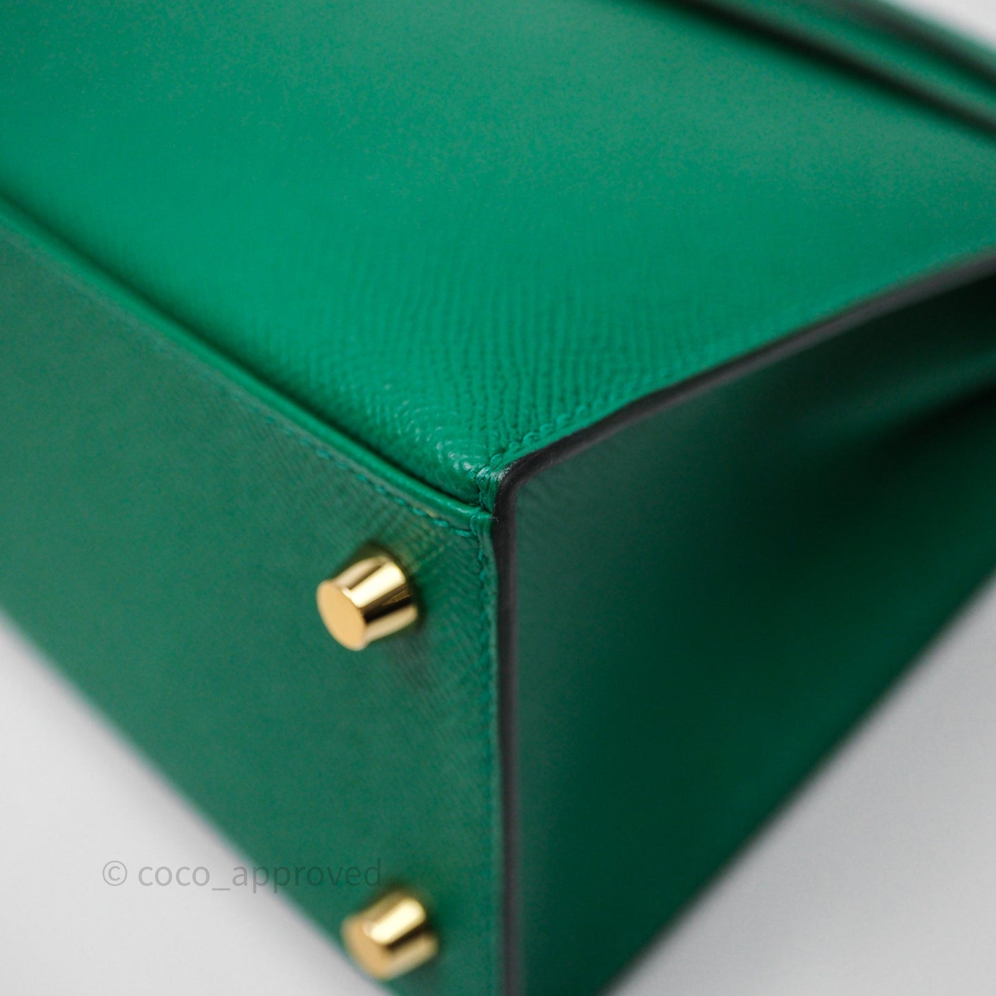 Hermes Kelly 25 Sellier Vert Vertigo Epsom Gold Hardware
