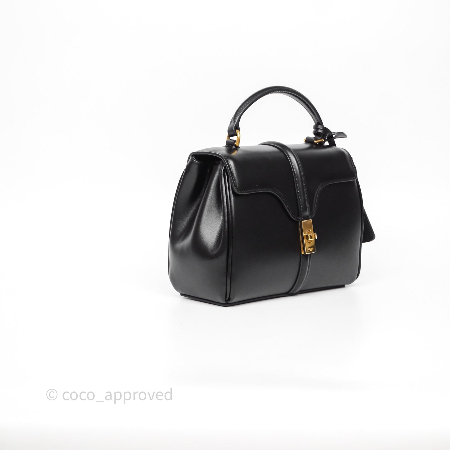 Celine Mini 16 Bag in Satinated Calfskin Black
