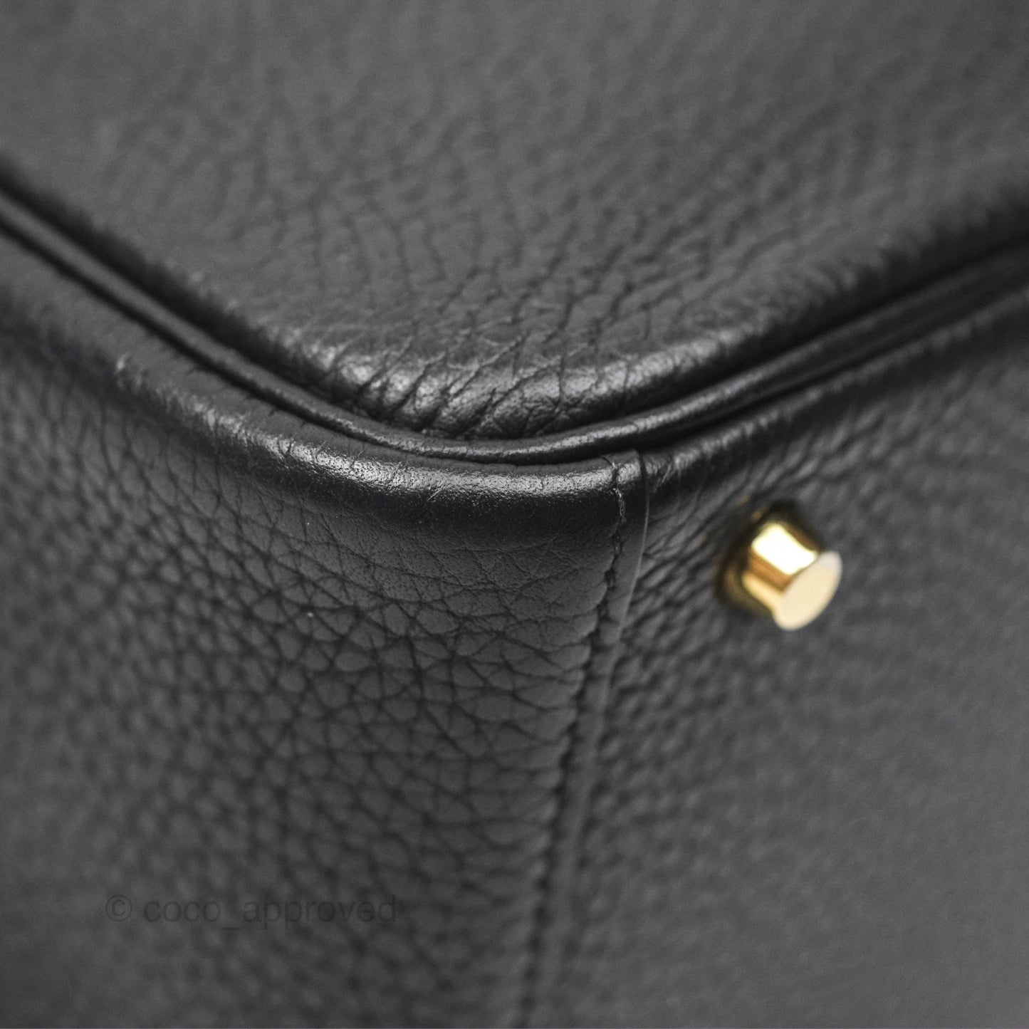Hermès Mini Lindy 20 Noir 89 Clemence Gold Hardware