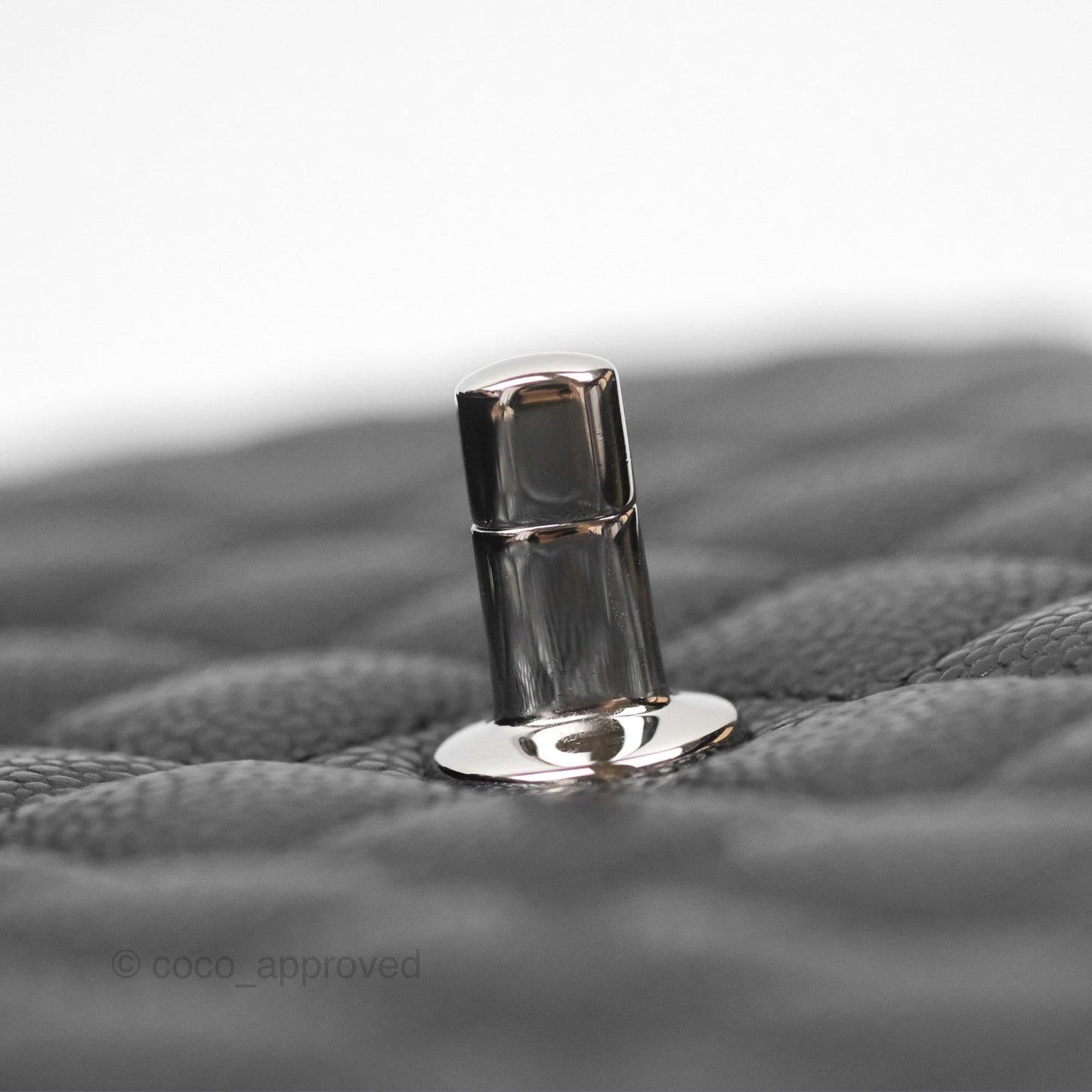 Chanel Classic M/L Medium Flap Quilted Black Caviar Silver Hardware