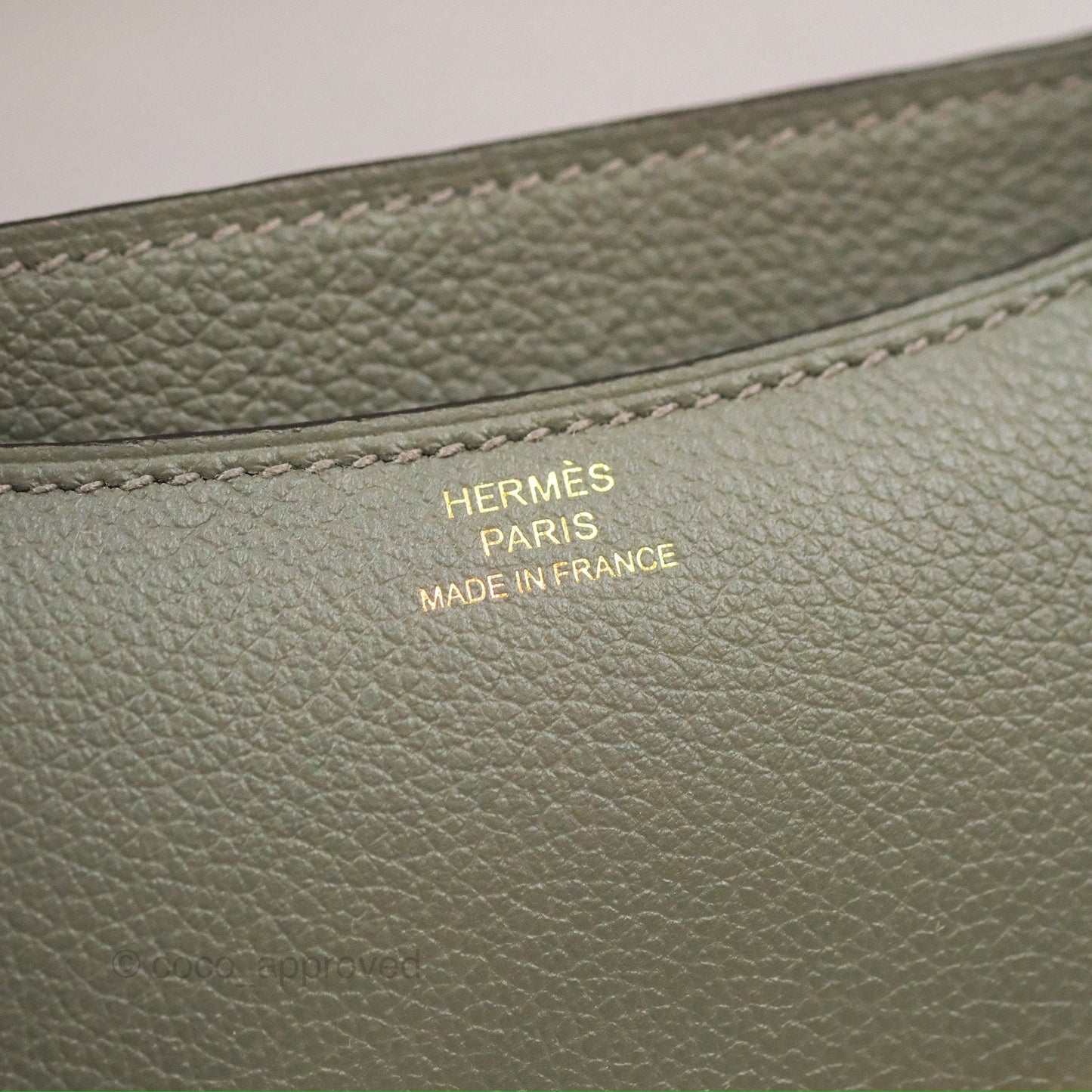 Hermès Constance Mini 18cm Mirror Gris Meyer 0L/Gris Pale M4 Evercolor Gold Hardware