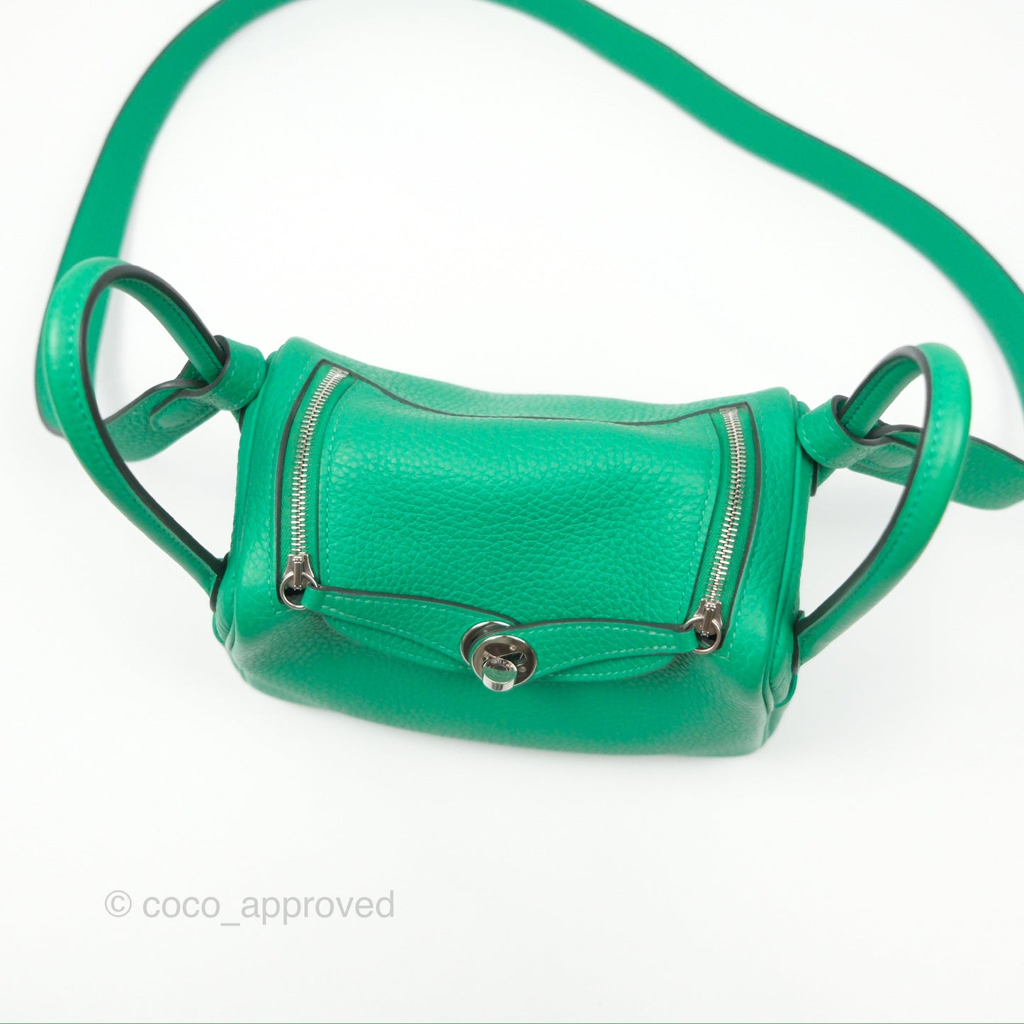 Hermès Mini Lindy 20 Menthe 6W Clemence Palladium Hardware