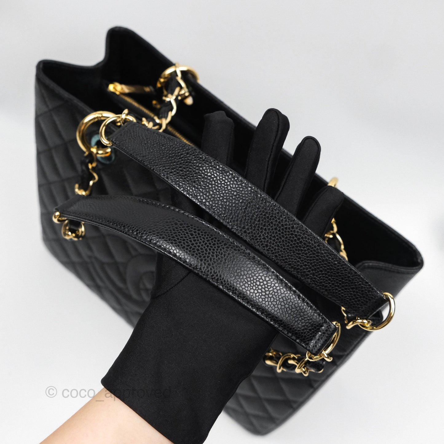 Chanel GST Black Caviar Gold Hardware