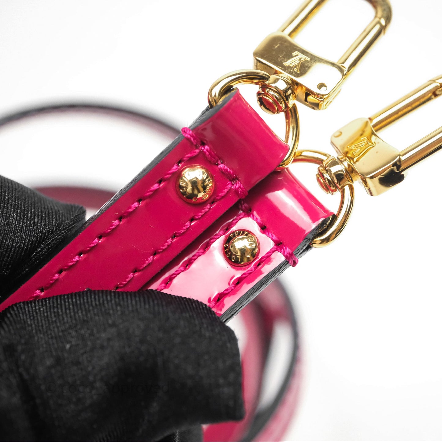 Louis Vuitton Alma BB Red Patent Gold Hardware