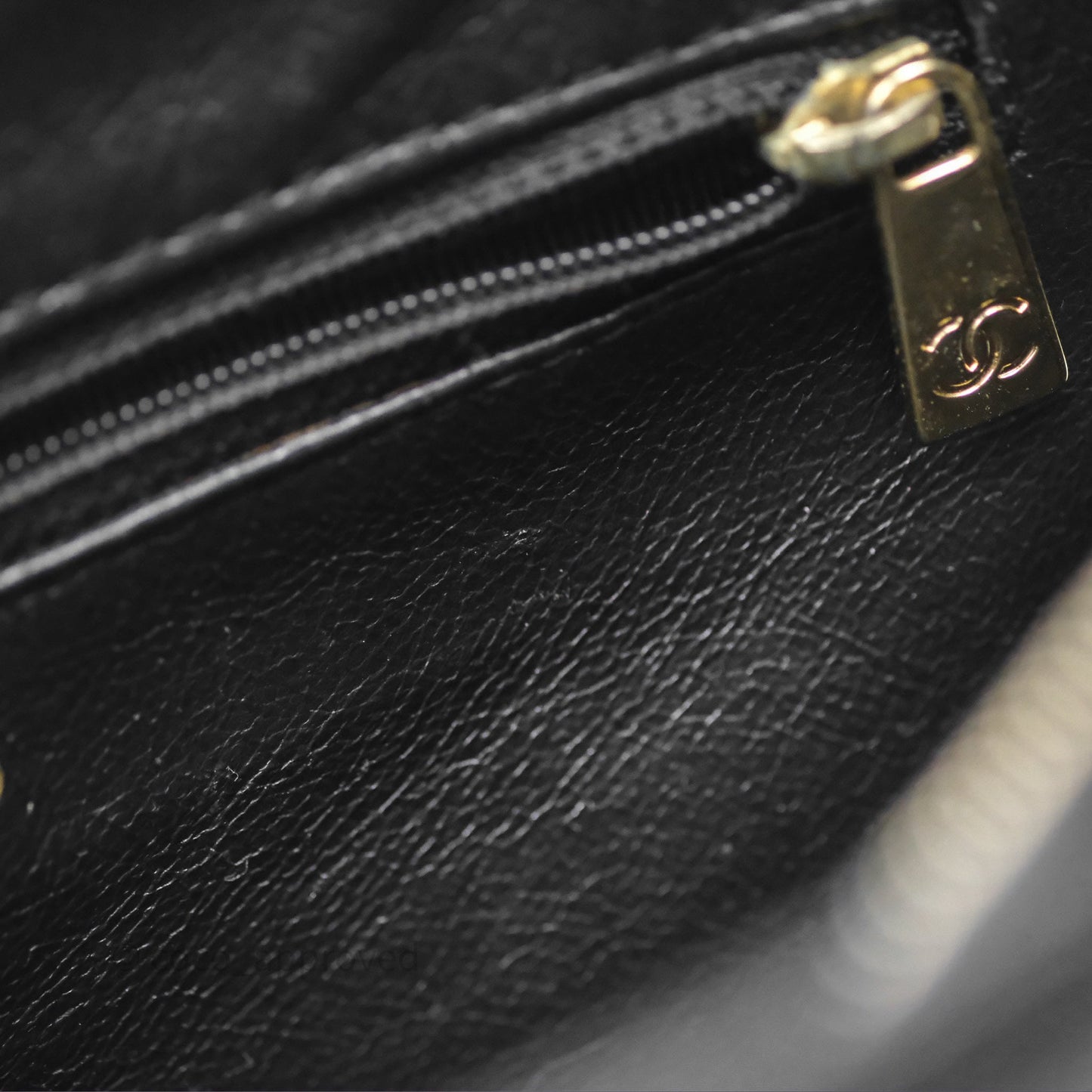 Chanel Vintage Quilted CC Tote Black Caviar Gold Hardware