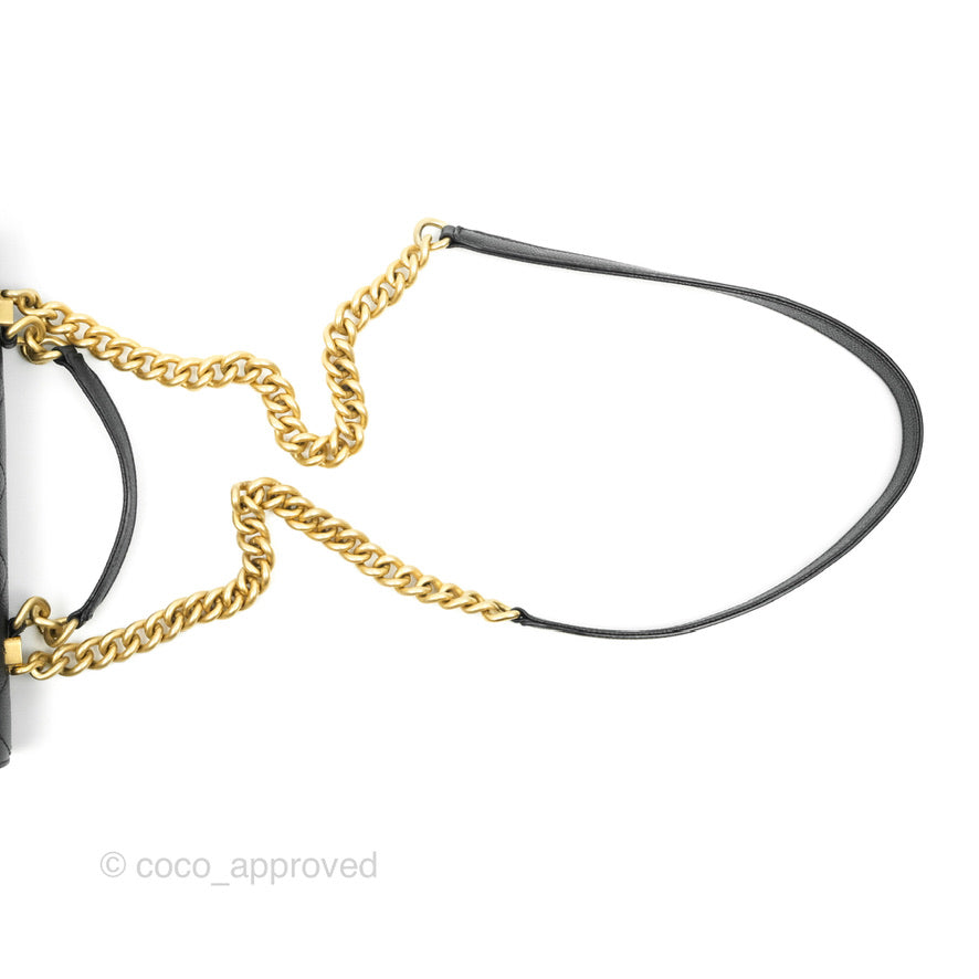 Chanel Chic Affinity Small Grained Calfskin Black Aged Gold Hardware