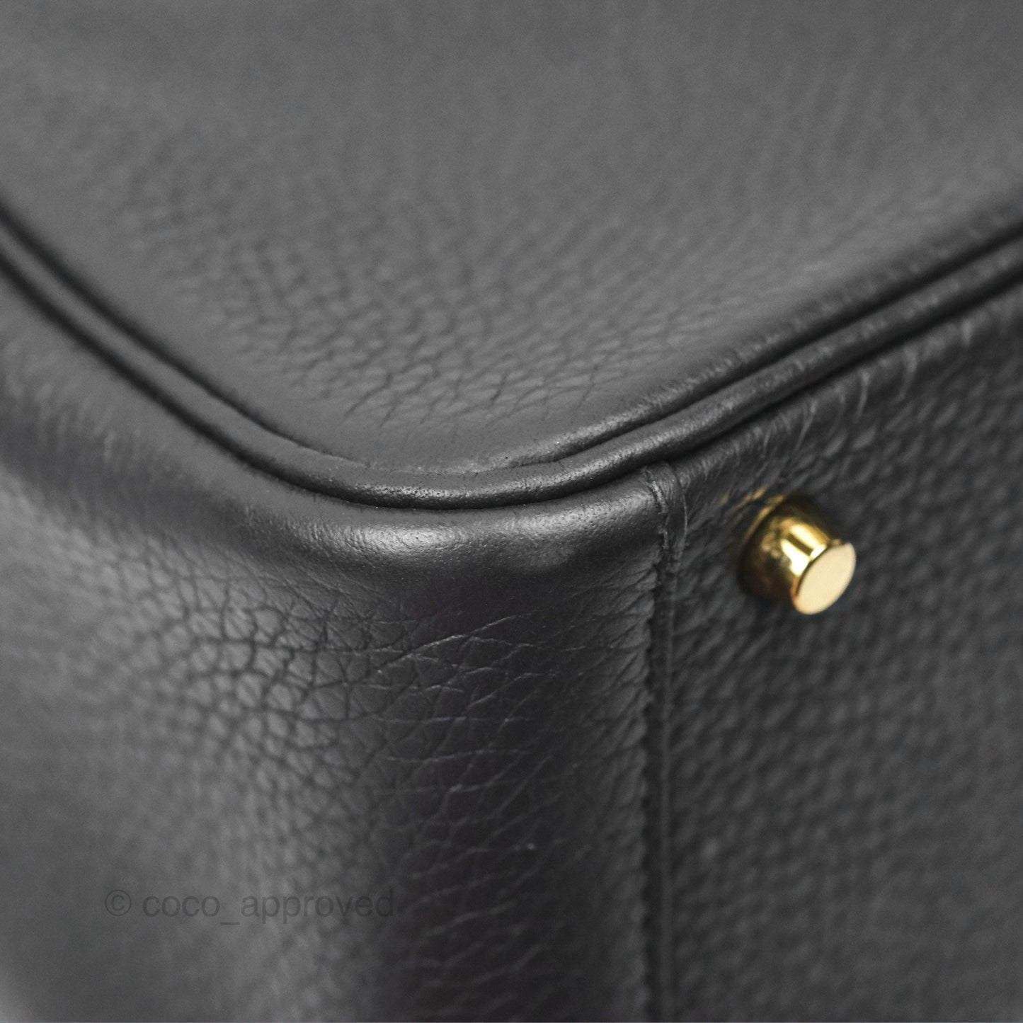 Hermès Mini Lindy 20 Noir 89 Clemence Gold Hardware
