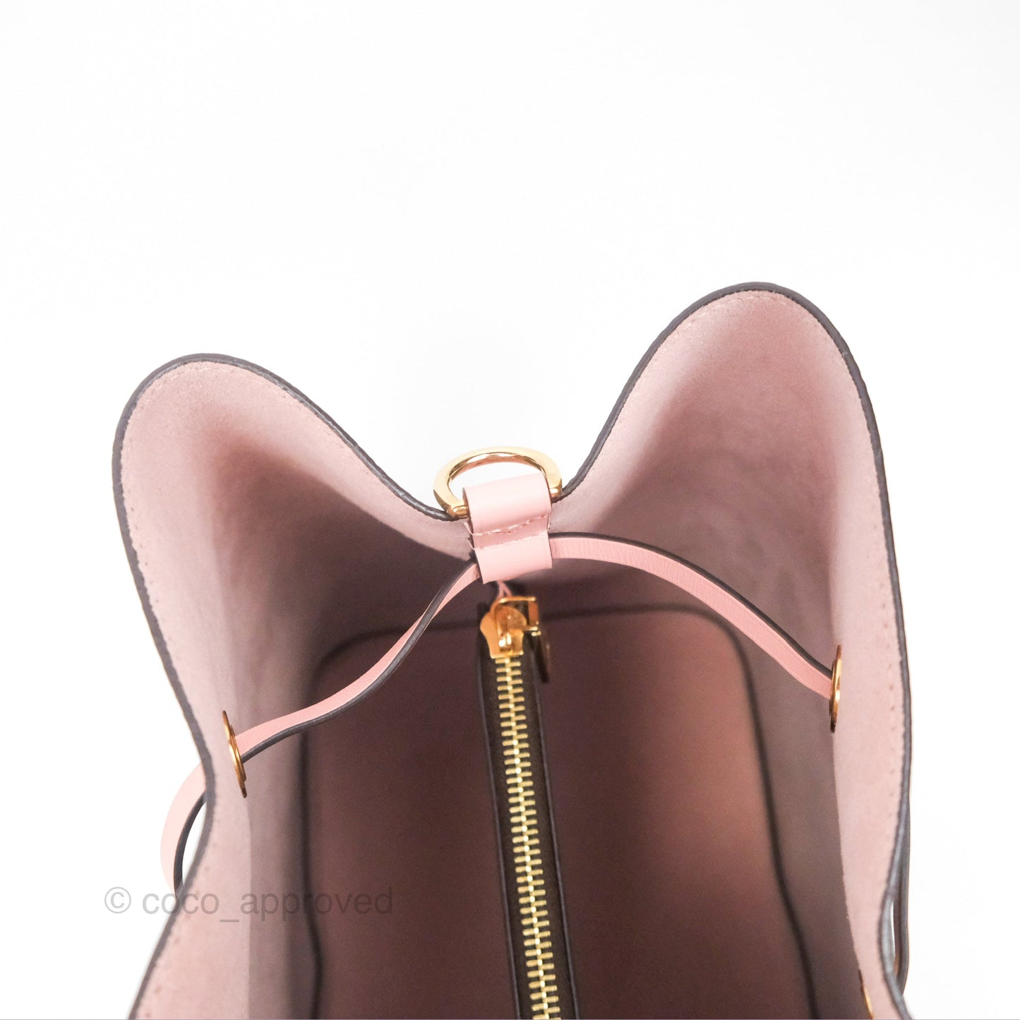 Louis Vuitton Neonoe Bucket Bag MM Monogram Canvas Rose Poudre