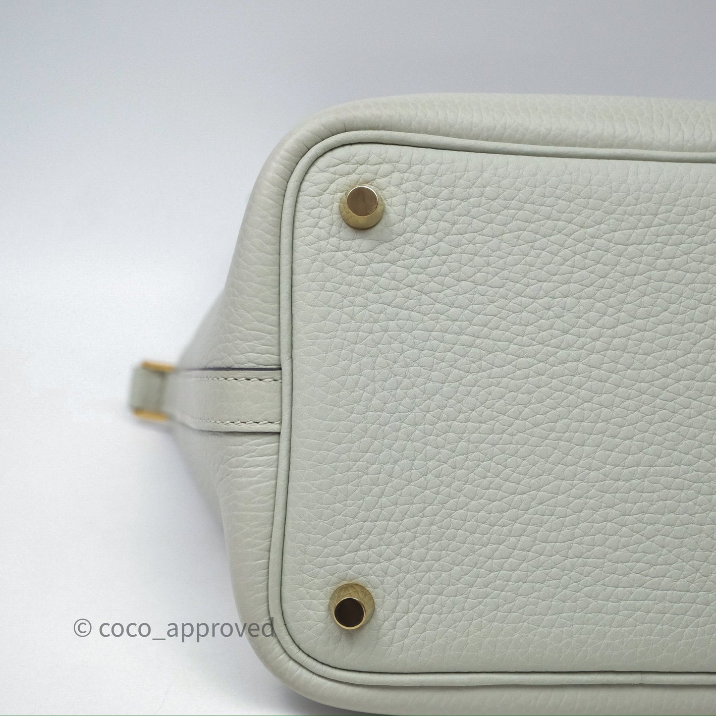 Hermès Picotin Lock 18 Gris Névé 0V Clemence Gold Hardware