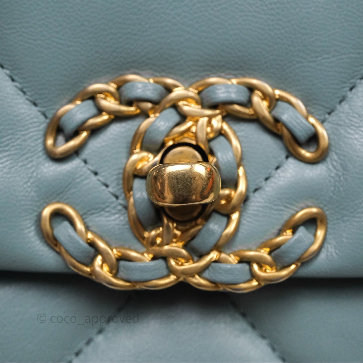 Chanel 19 Small Blue Mixed Hardware