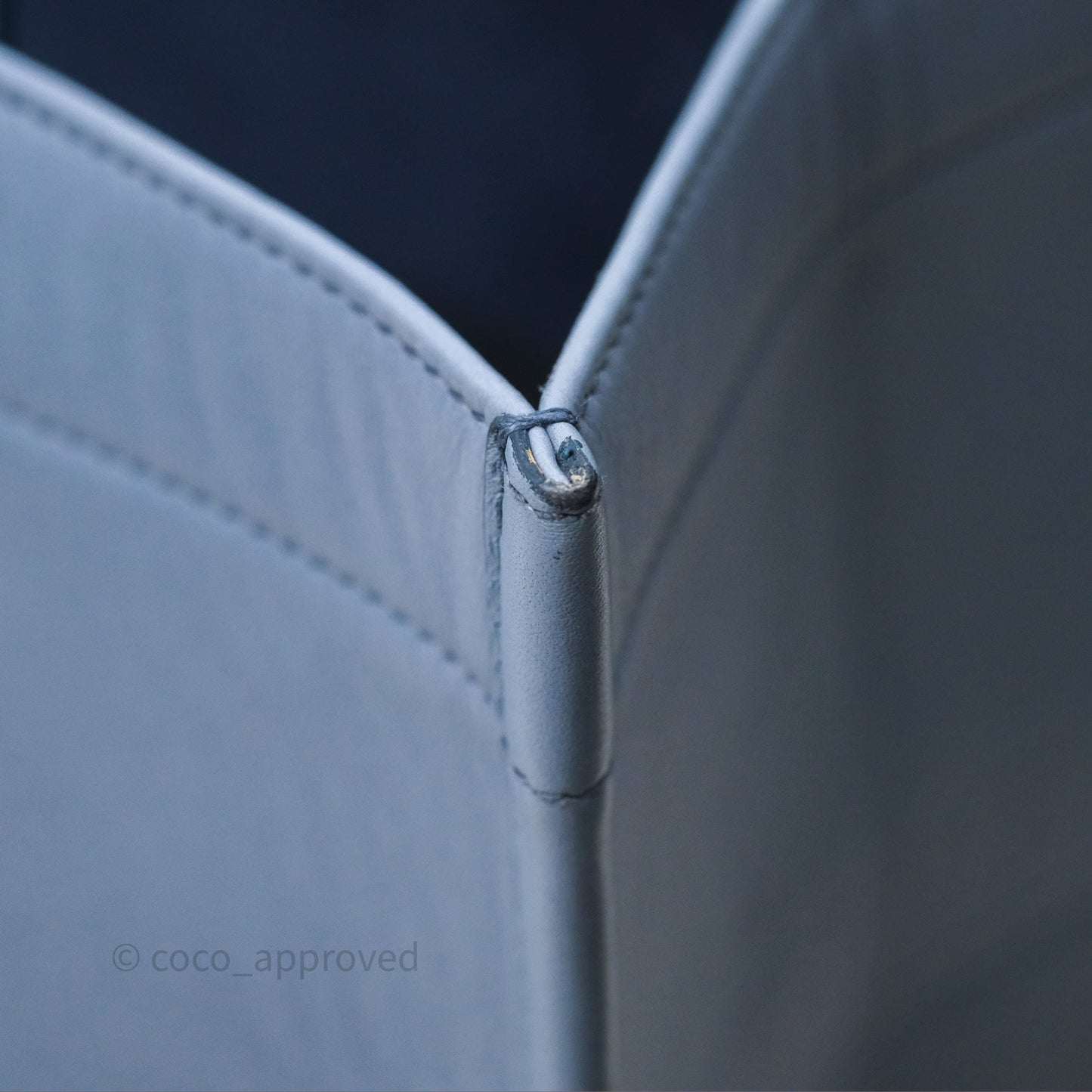 Christian Dior Medium Book Tote Blue Calfskin