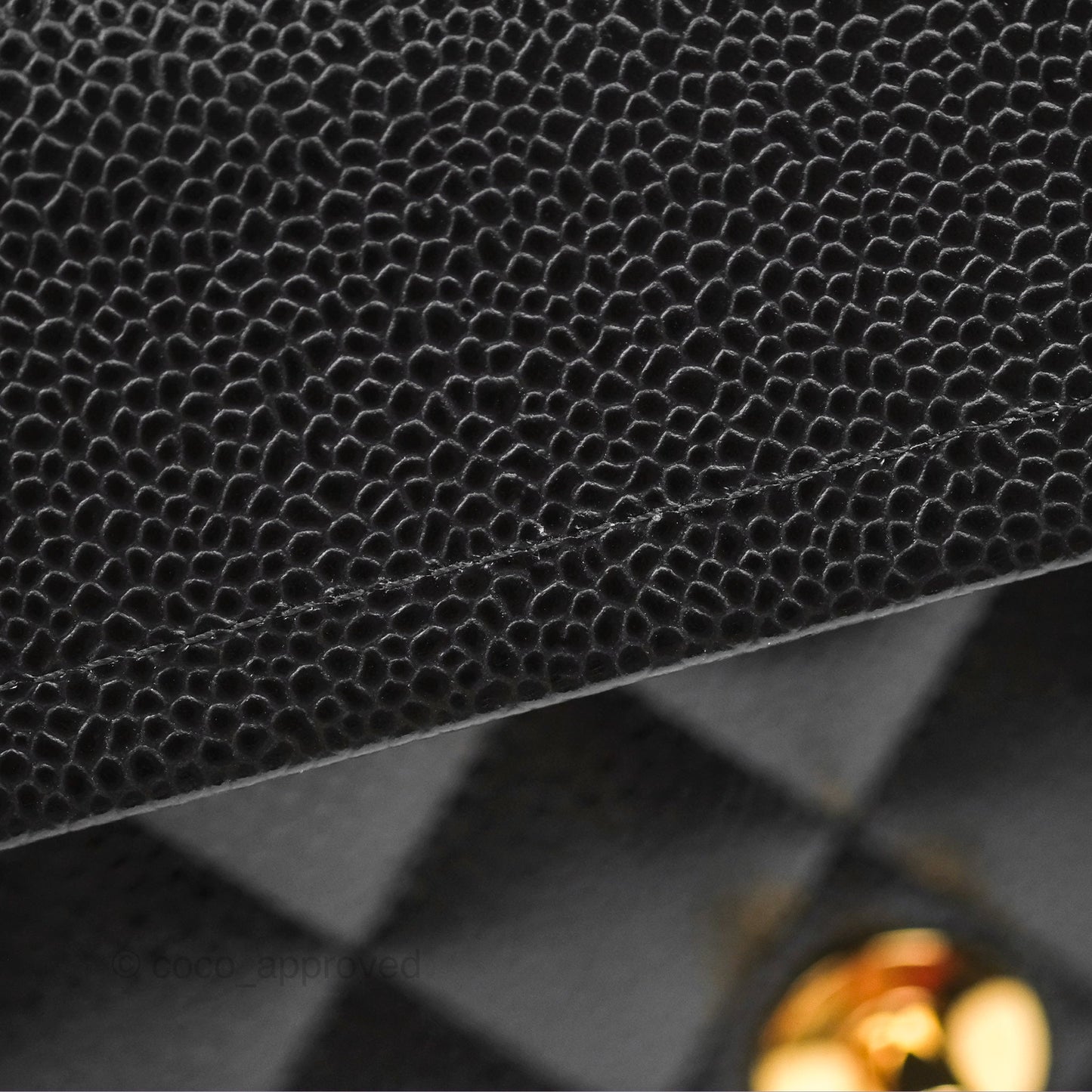 Chanel Classic M/L Medium Flap Quilted Black Caviar Gold Hardware