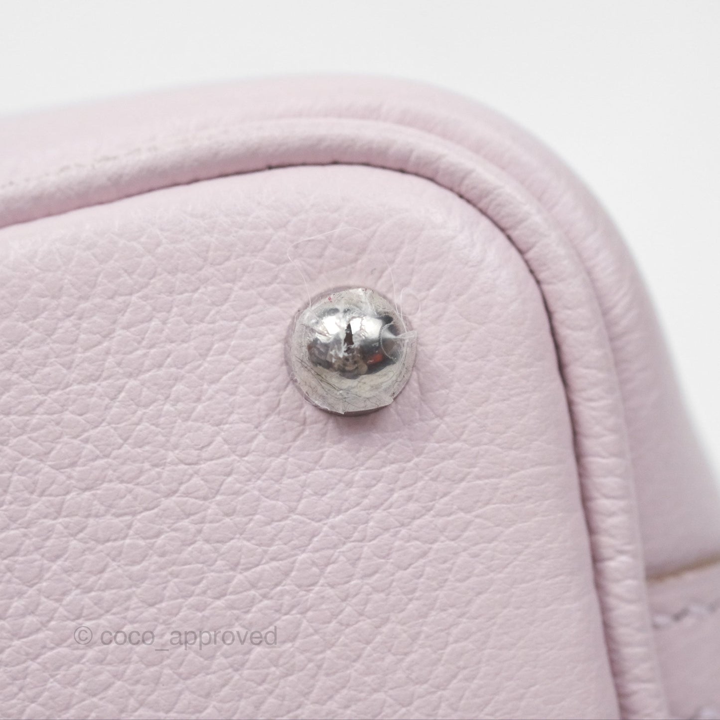 Hermès Bolide Mini 1923 Verso Evercolor Mauve Pale 09/ Caramel 28 Palladium Hardware