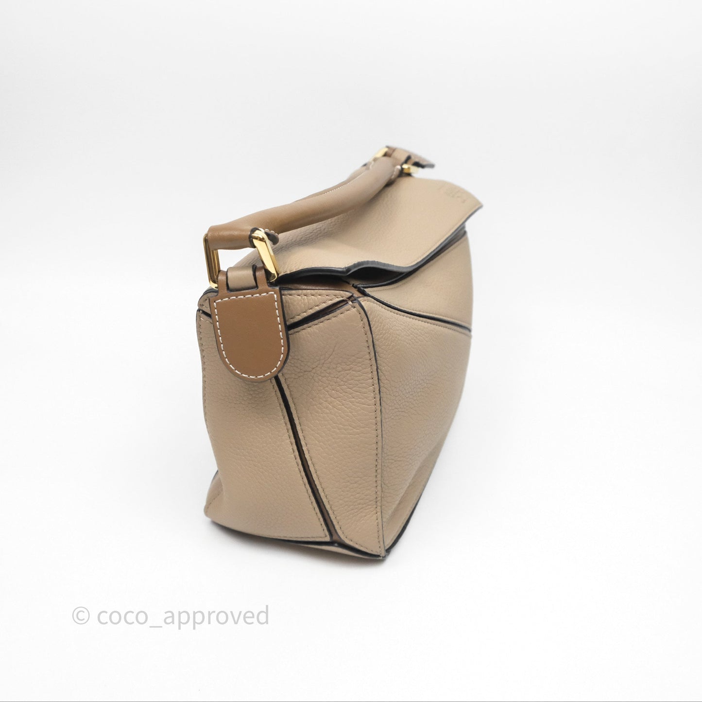 Loewe Small Puzzle Bag Sand Mink Grained Calfskin