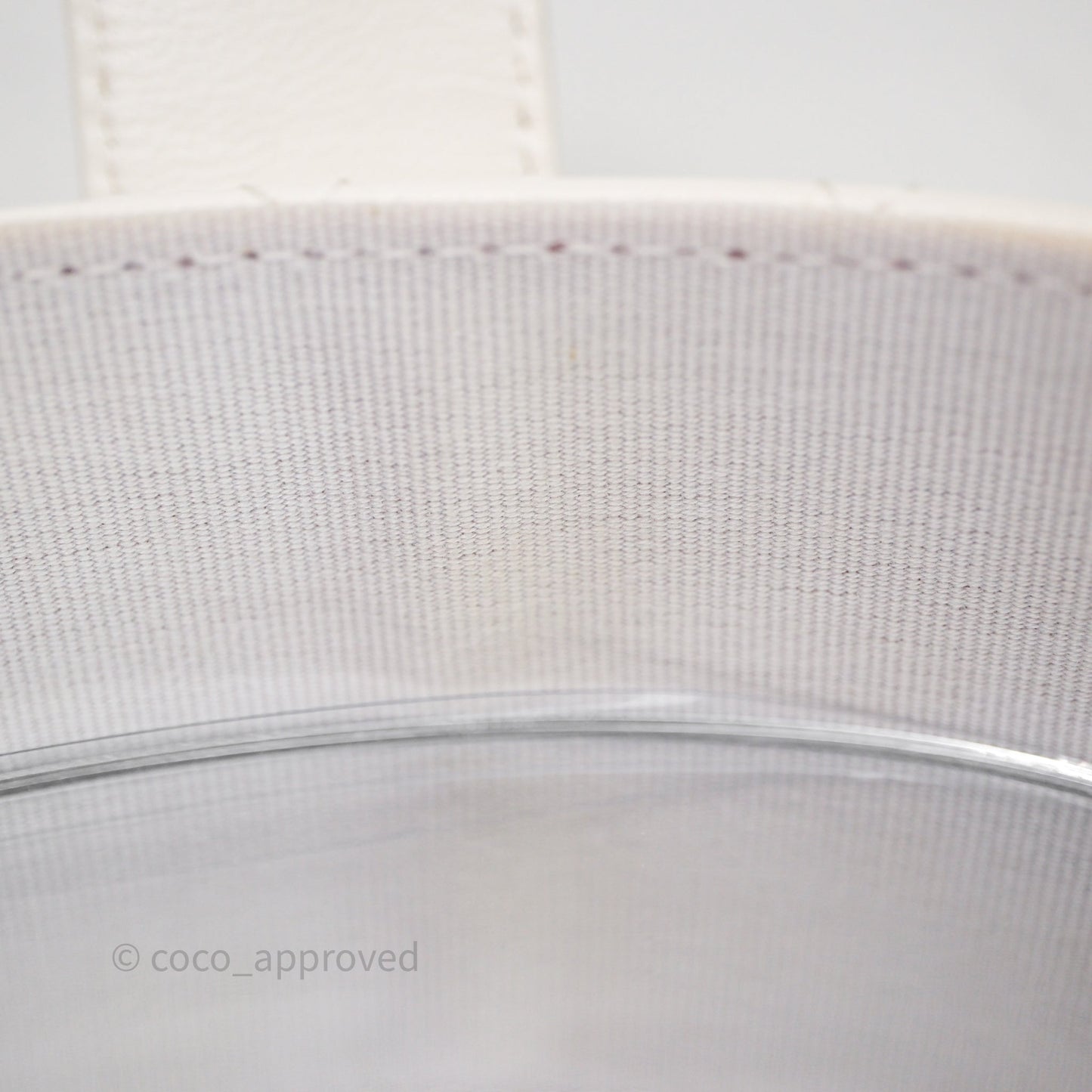Chanel Quilted Round Vanity Clutch With Chain White Lambskin Gold Hardware