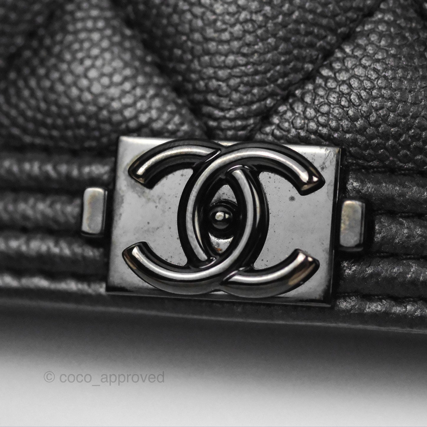 Chanel Quilted Boy Wallet on Chain WOC So Black Caviar