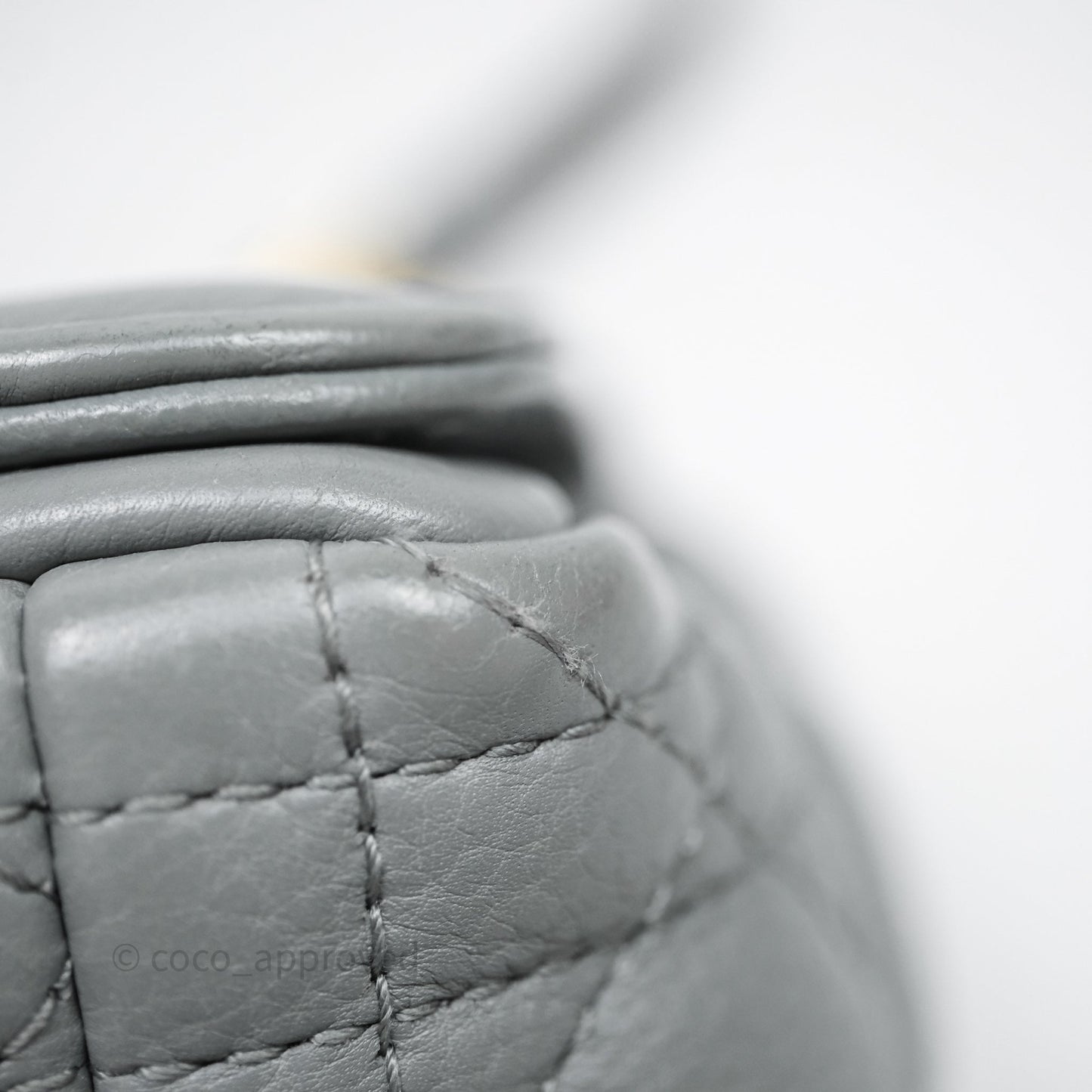 Christian Dior Small Caro Bag Stone Gray Supple Cannage Calfskin