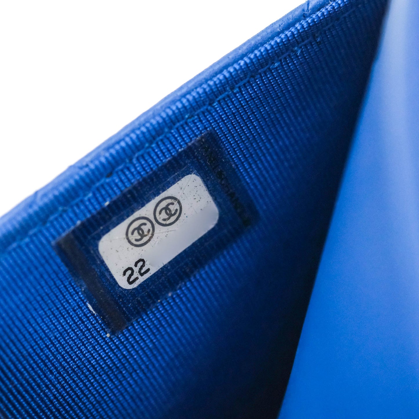 Chanel Quilted Wallet on Chain WOC Blue Lambskin Silver Hardware