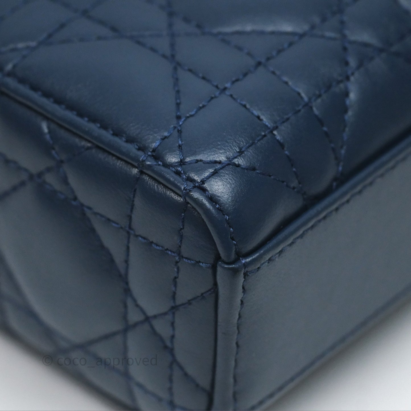 Christian Dior Medium Lady D-Joy Bag Deep Ocean Blue Cannage Lambskin