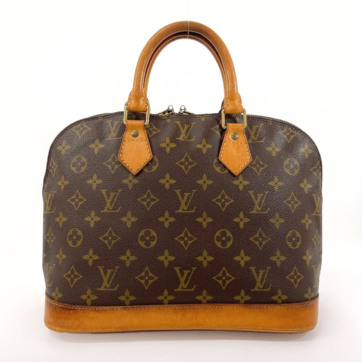 LOUIS VUITTON Handbag M51130 Monogram canvas, tanned leather Brown Alma