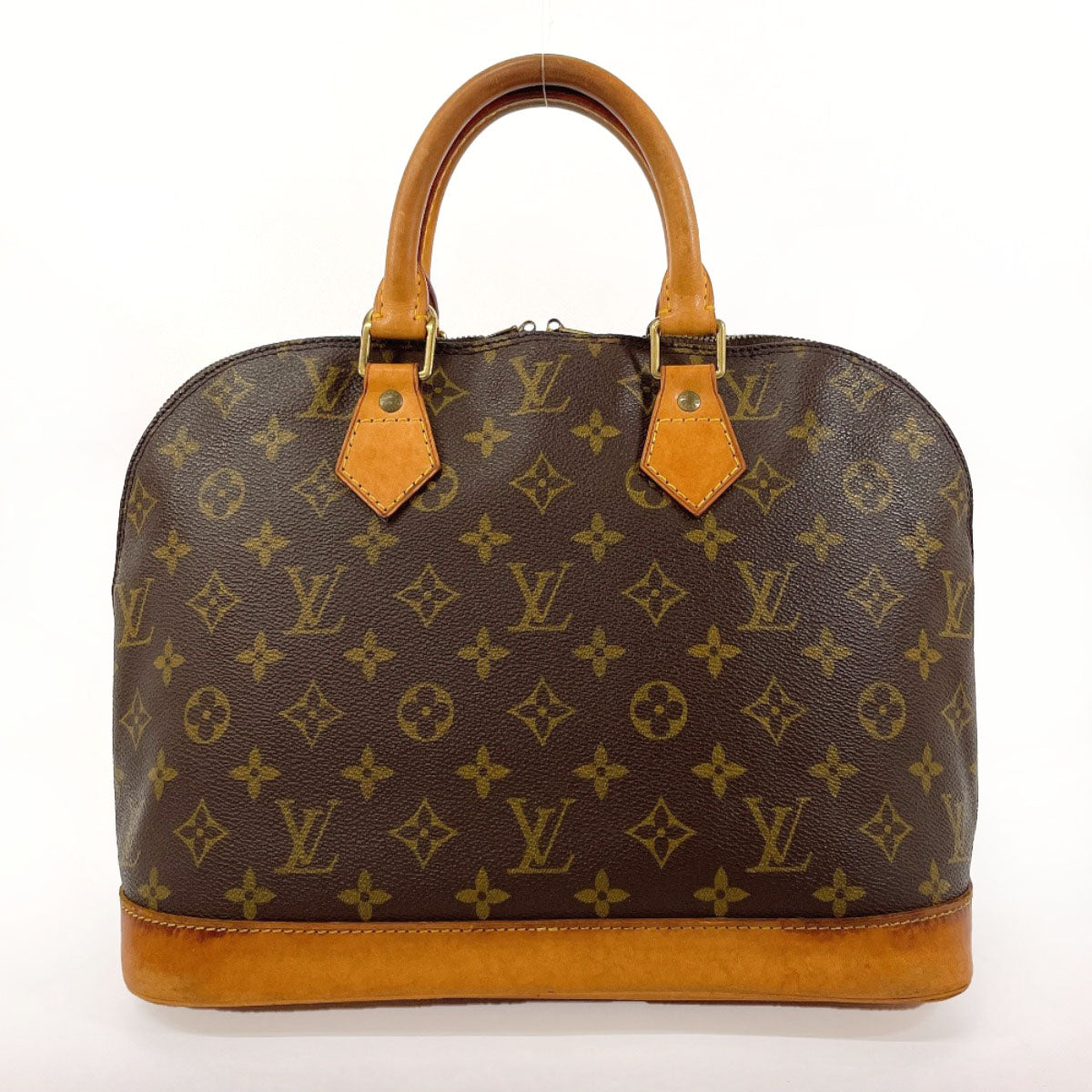 LOUIS VUITTON Handbag M51130 Monogram canvas, tanned leather Brown Alma