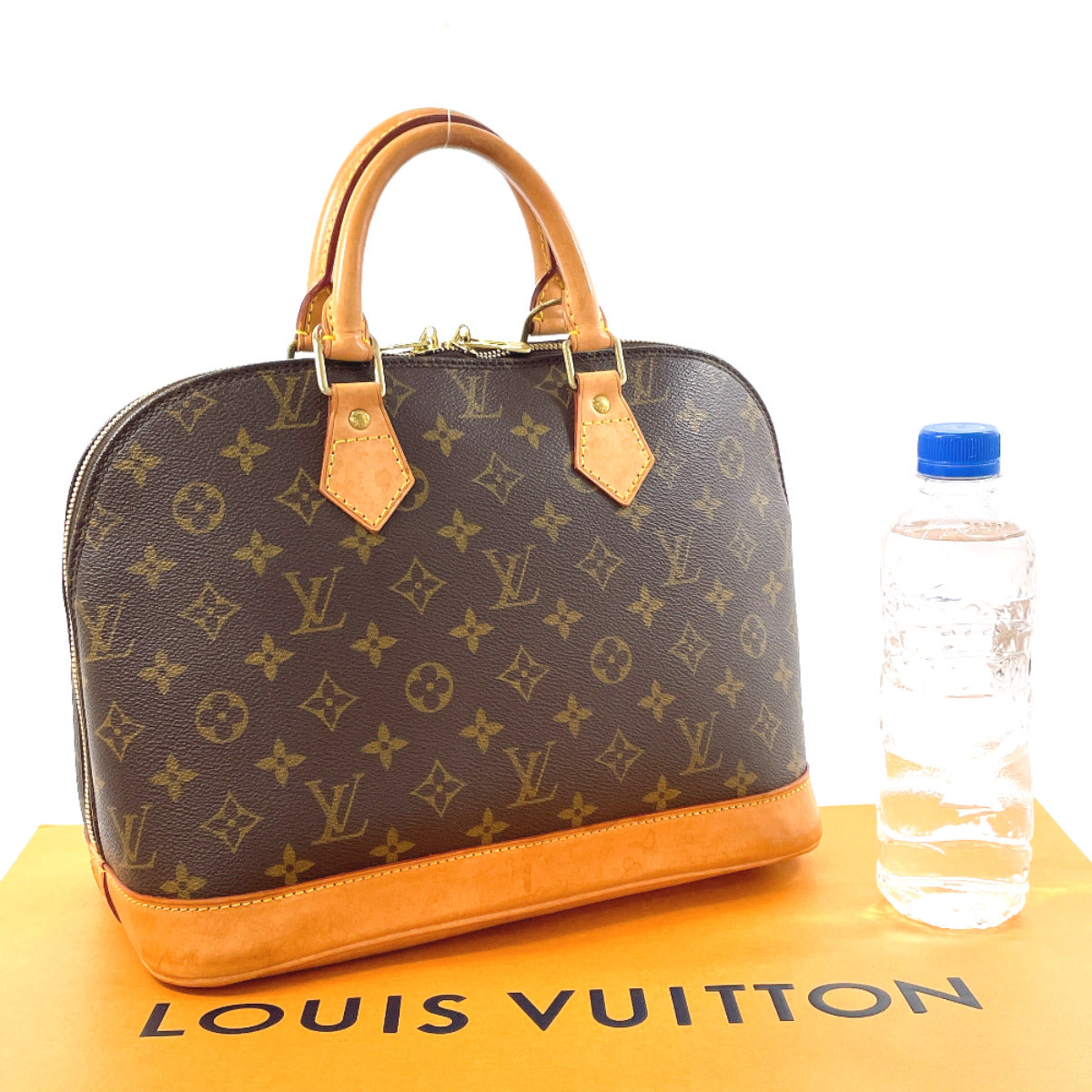 LOUIS VUITTON Handbag M51130 Monogram canvas, tanned leather Brown Alma