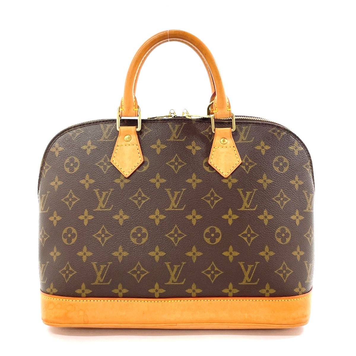 LOUIS VUITTON Handbag M51130 Monogram canvas, tanned leather Brown Alma