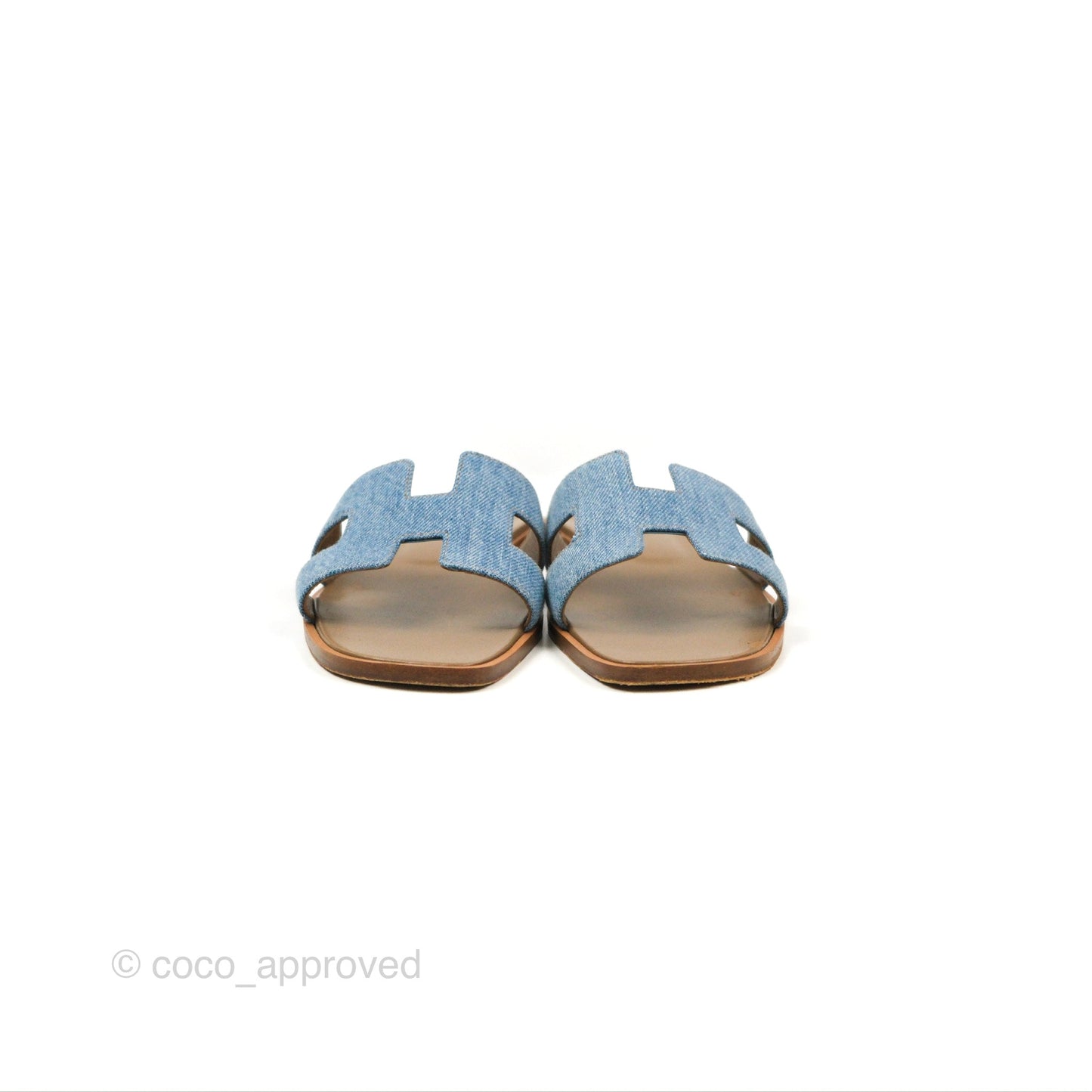 Hermès Oran Sandals Denim Size 37.5