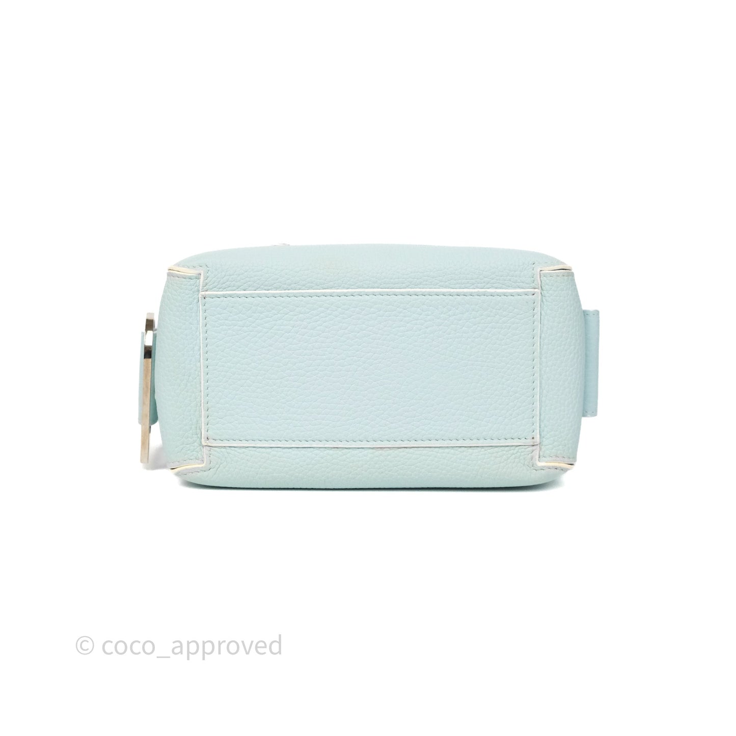 Delvaux Cool Box Mini Taurillon Soft Grained Calfskin Celadon