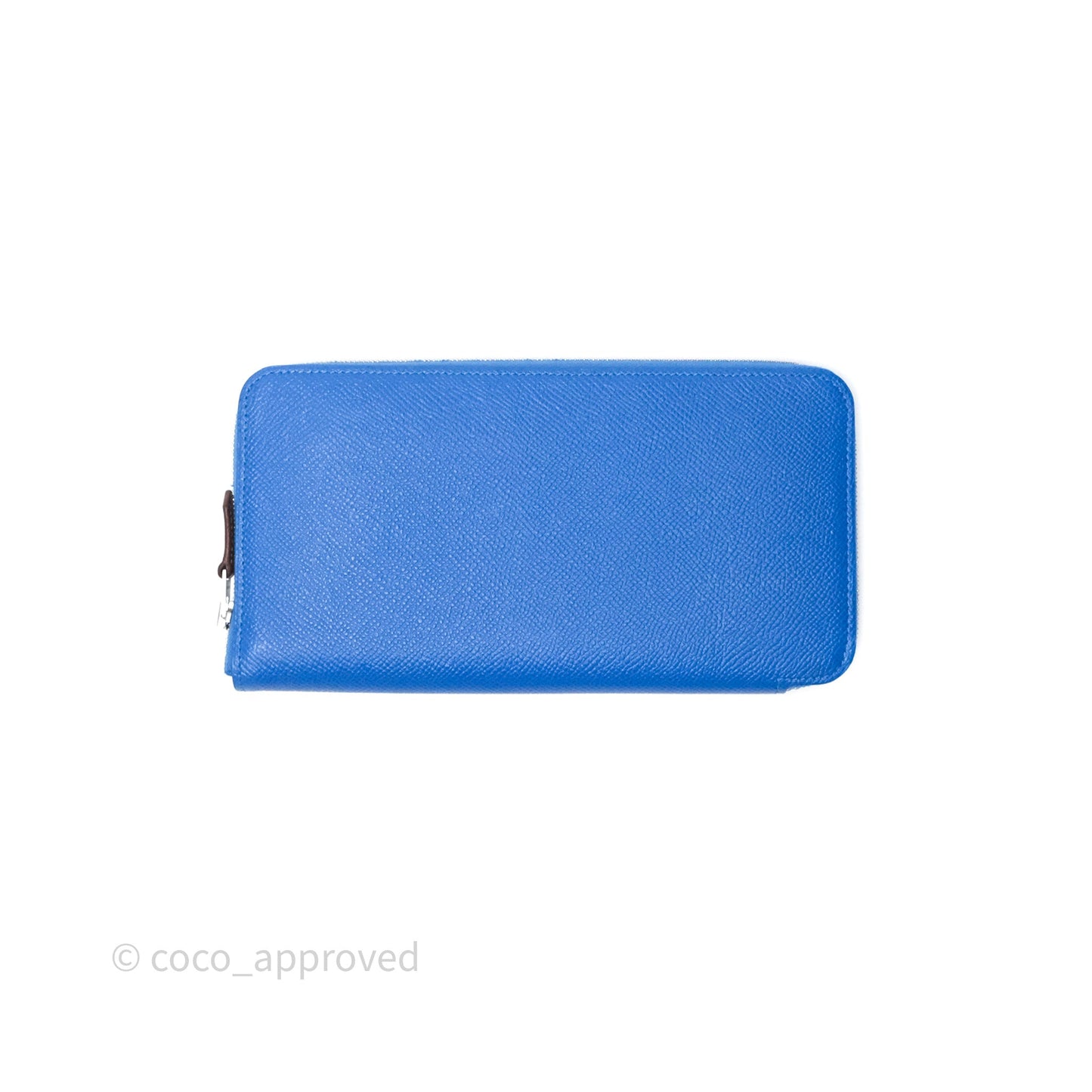 Hermès Silk In Classique Long Wallet Bleu Epsom