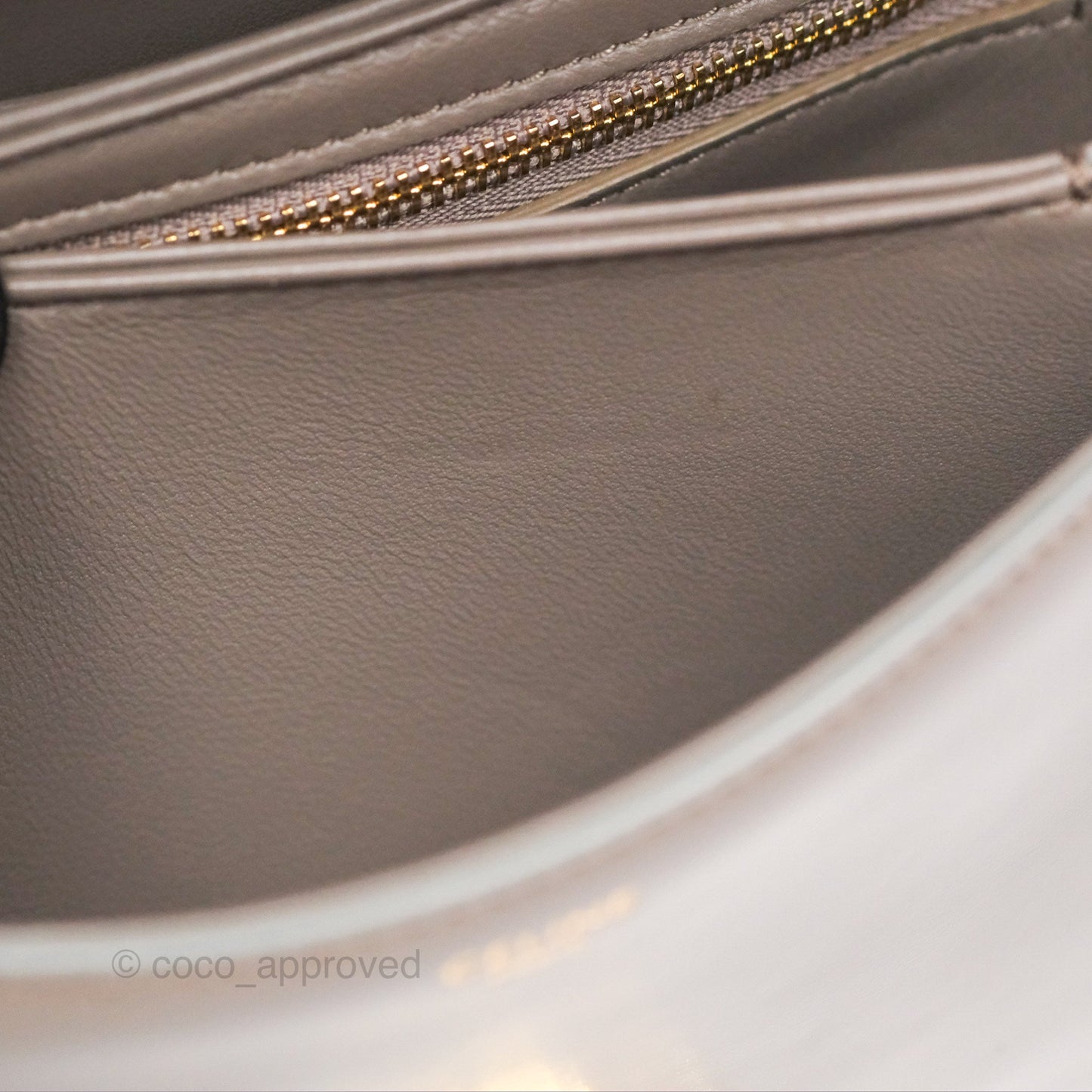Celine Teen Triomphe Shiny Calfskin Pebble Gold Hardware