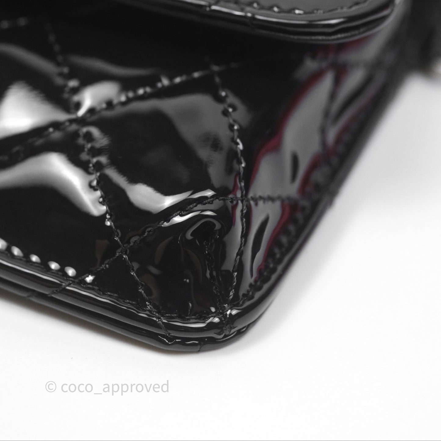 Chanel Double Waist Belt Bag Patent Pink / Black Silver Hardware