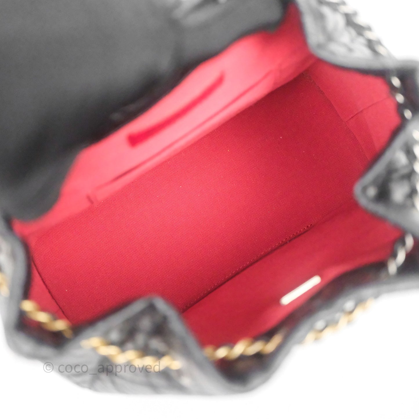 Chanel Small Gabrielle Backpack Quilted Black Aged Calfskin