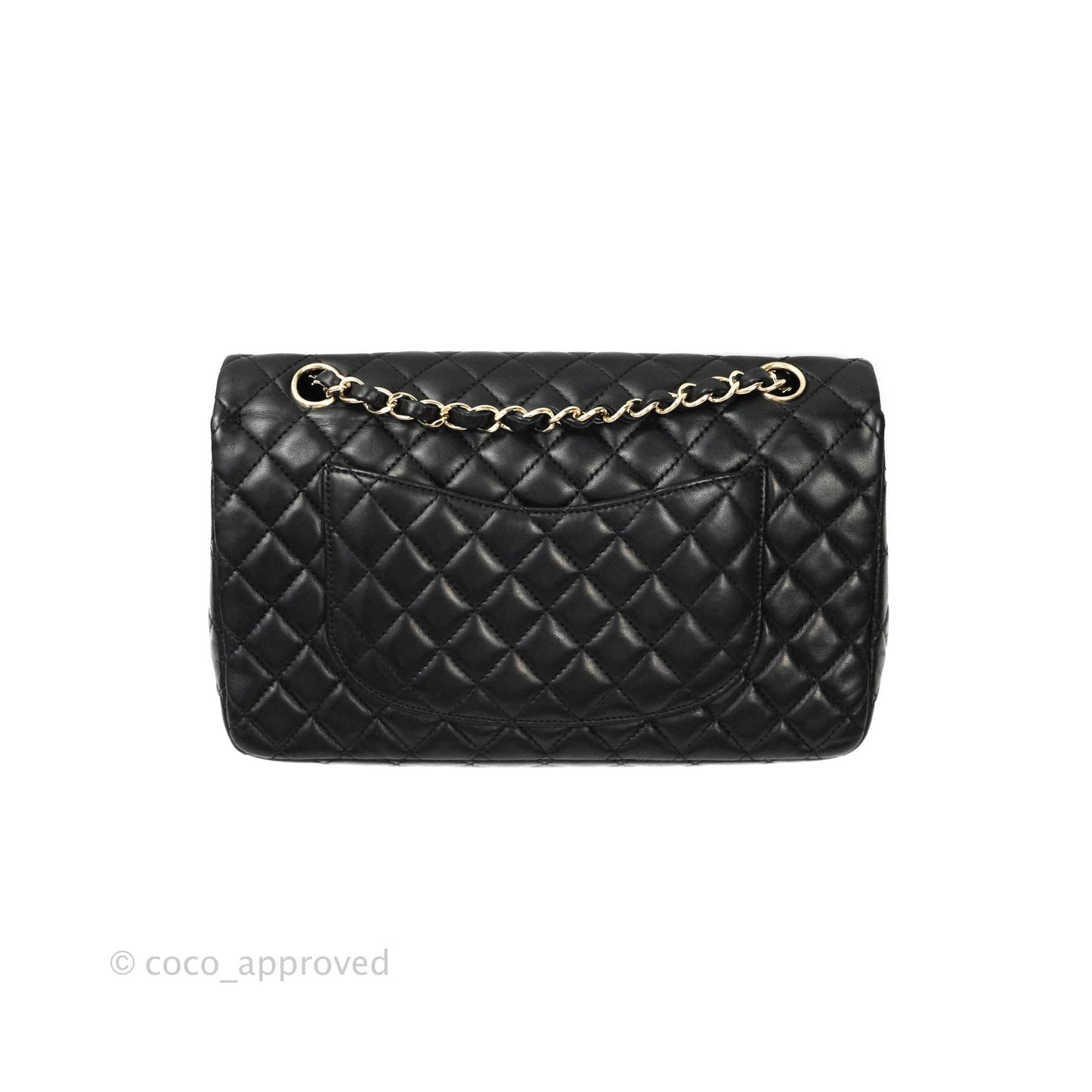 Chanel Classic M/L Medium Quilted Black Flap With Valentines Charms Lambskin Gold Hardware