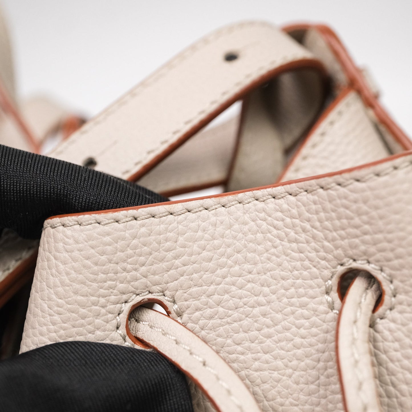 Loewe Mini Hammock Drawstring Light Ghost Calfskin