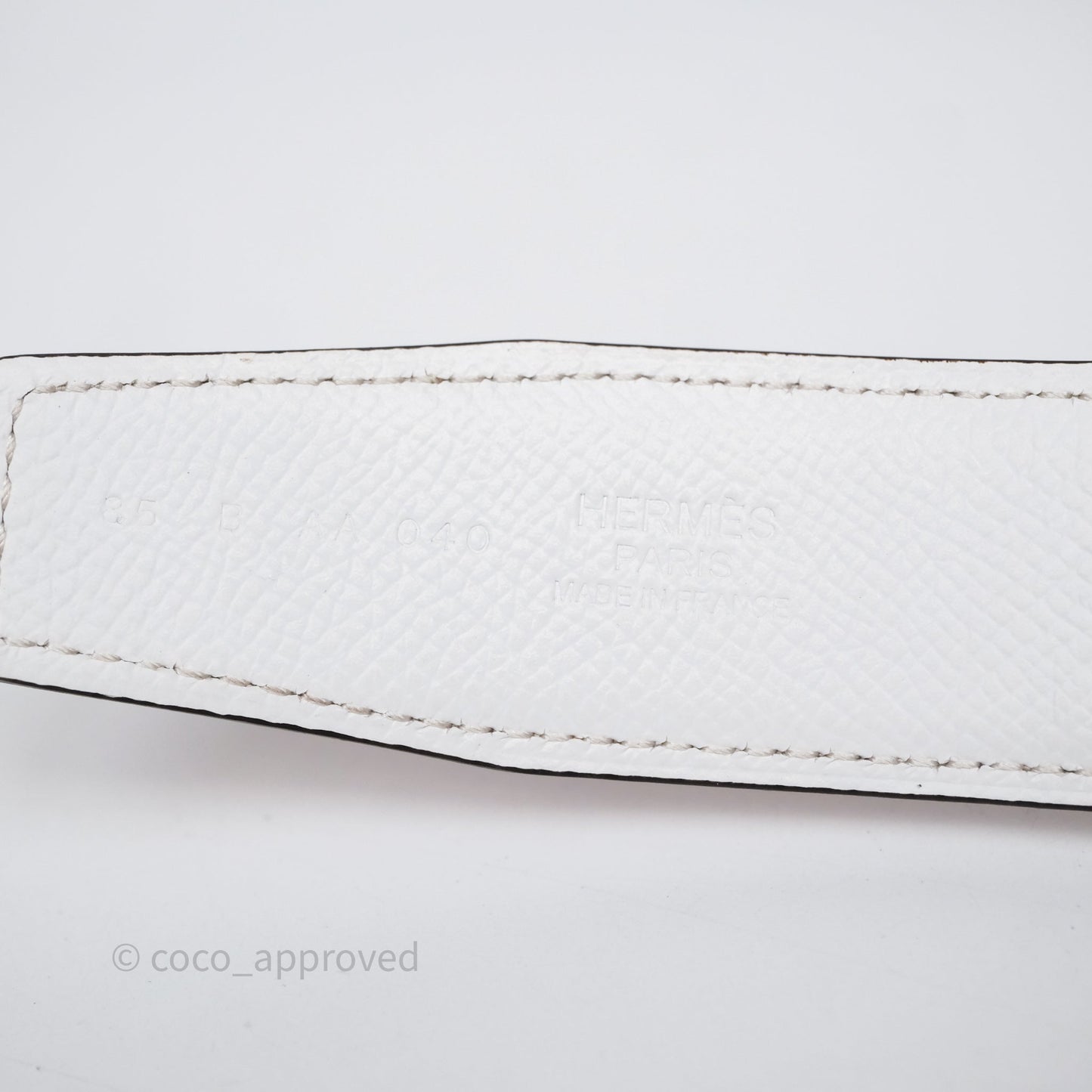 Hermès H Belt Buckle & Reversible Strap Gold White Blanc Brushed Palladium Hardware