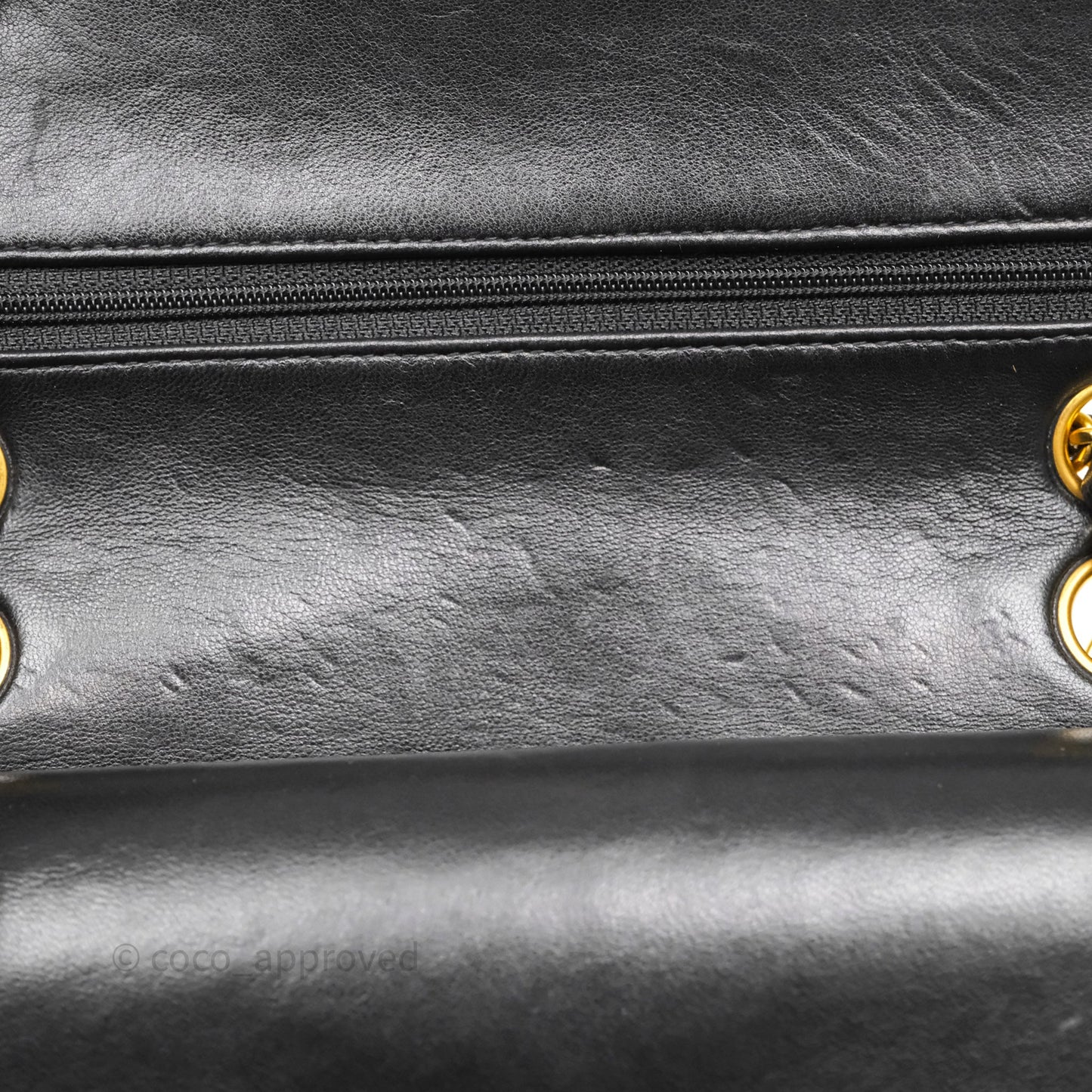 Chanel Vintage Small Classic Flap Black Lambskin 24K Gold Hardware