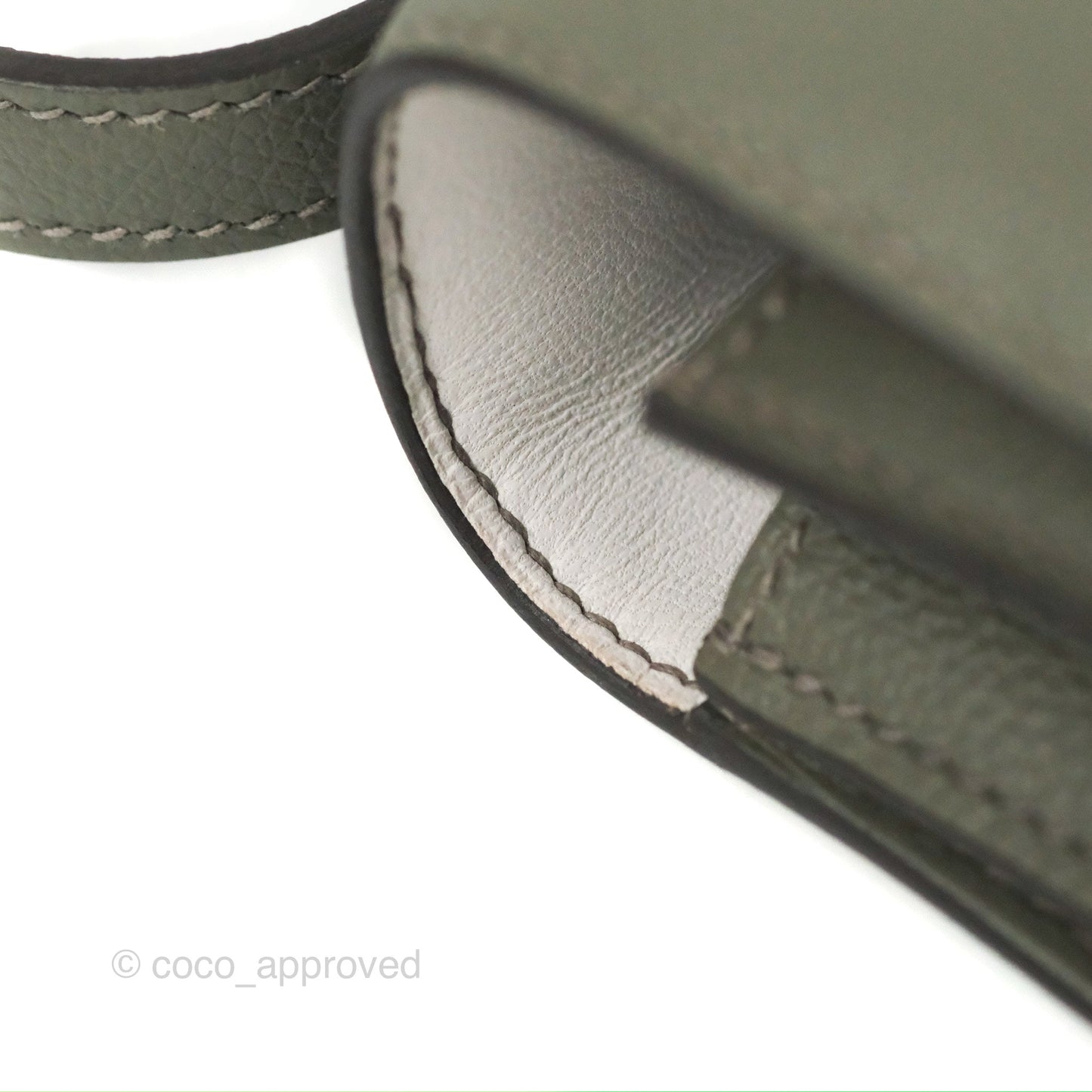 Hermès Constance Mini 18cm with Mirror Gris Meyer 0L/Gris Pale M4 Evercolor Gold Hardware