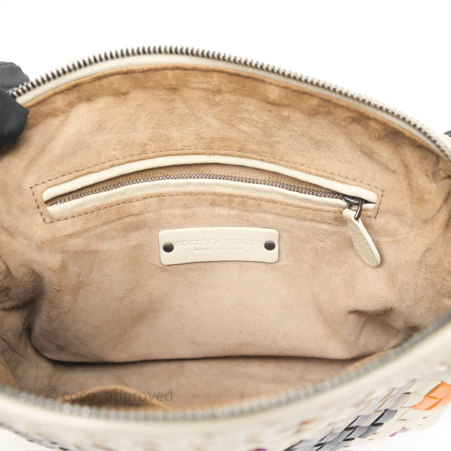 Bottega Veneta Nodini Crossbody Bag Cement Abstract Nappa Intrecciato
