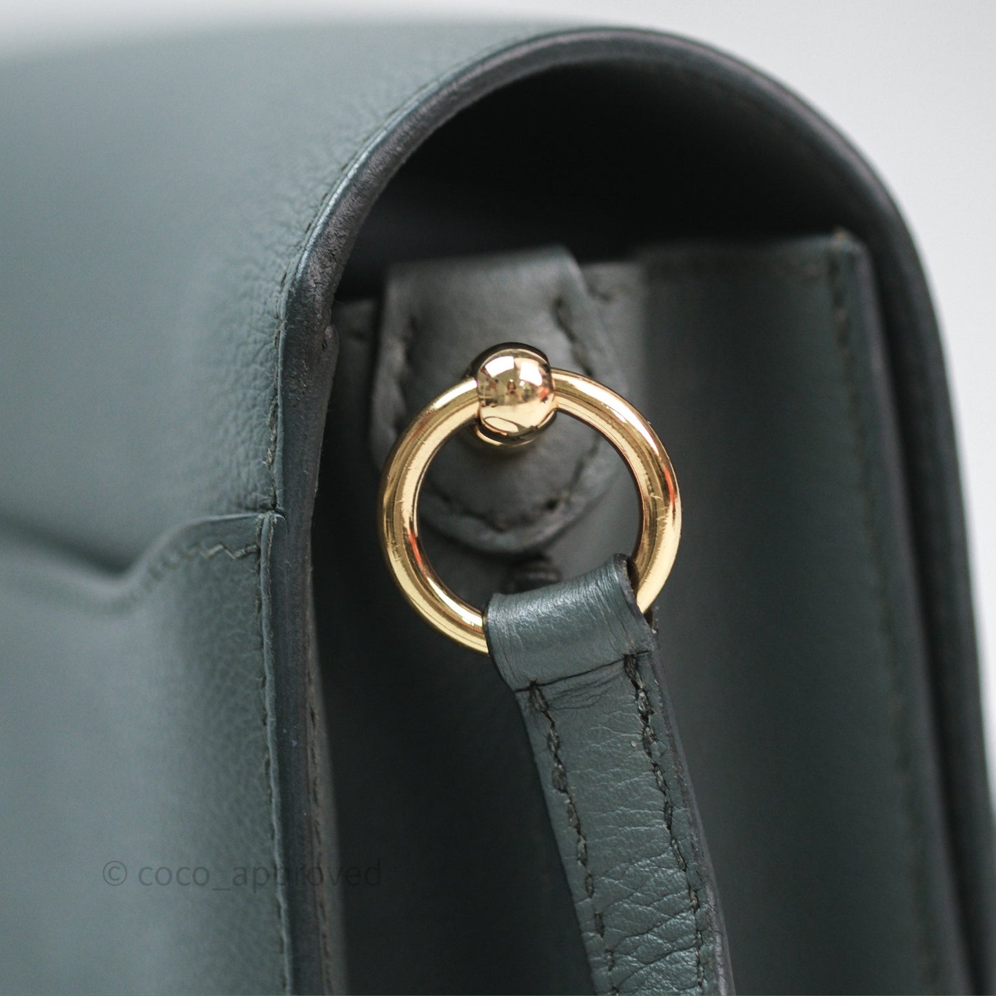 Hermès Roulis Mini 18 Vert Amancde 63 Evercolor Gold Hardware