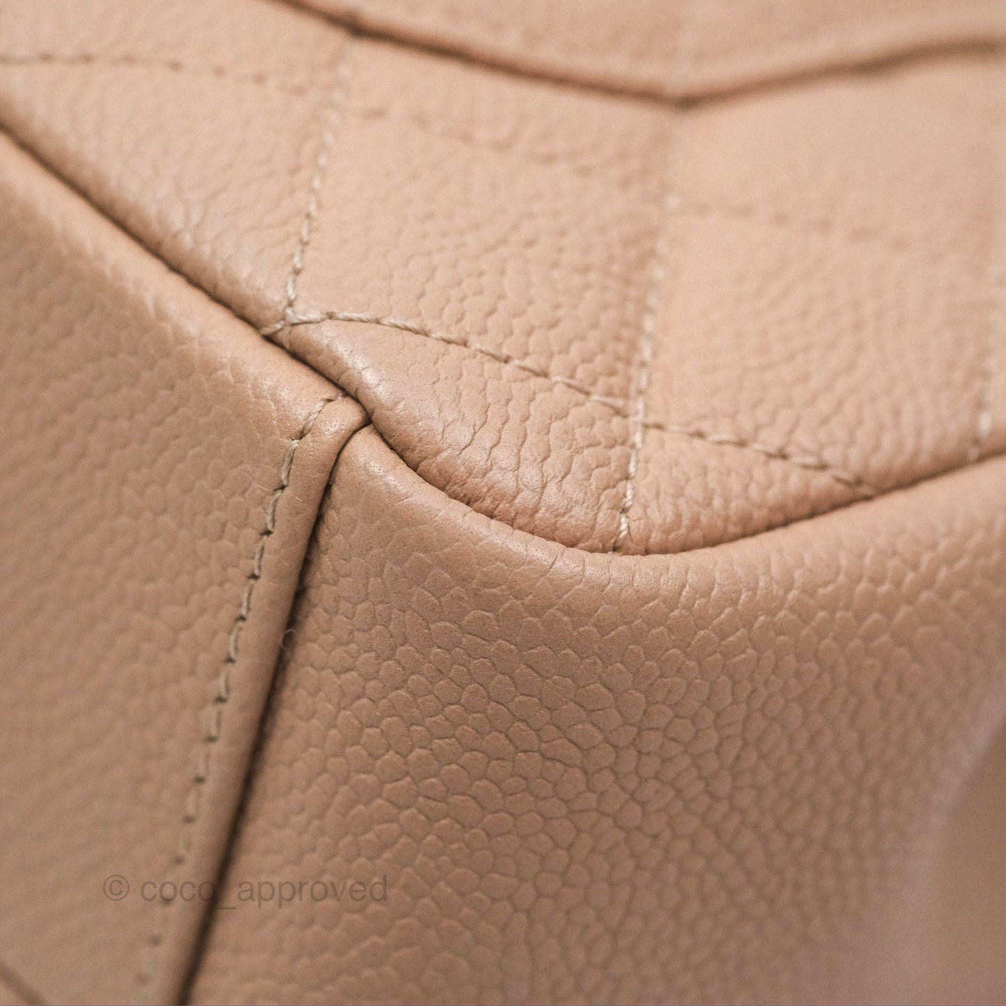 Chanel Quilted Medium CC Filigree Flap Beige Black Caviar