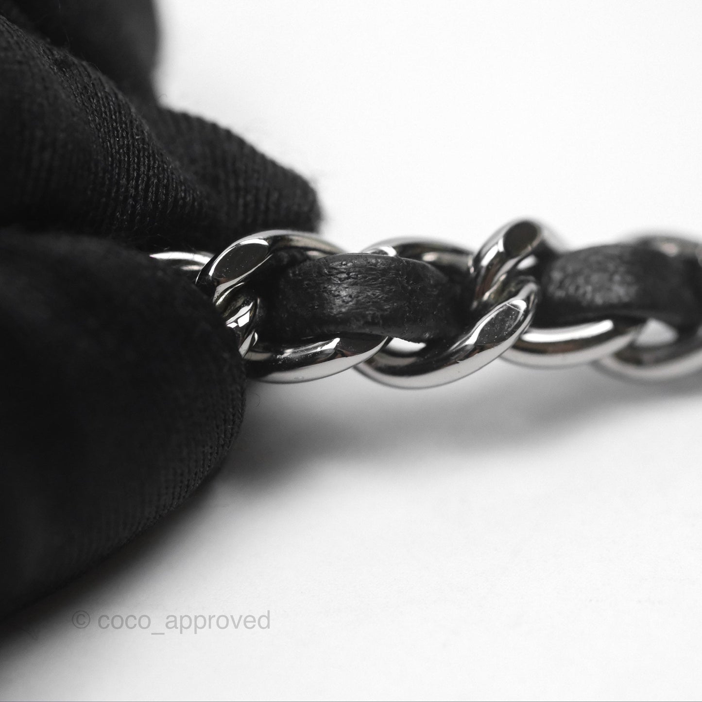 Chanel Flap Bag Sequin Black Silver Hardware 23S