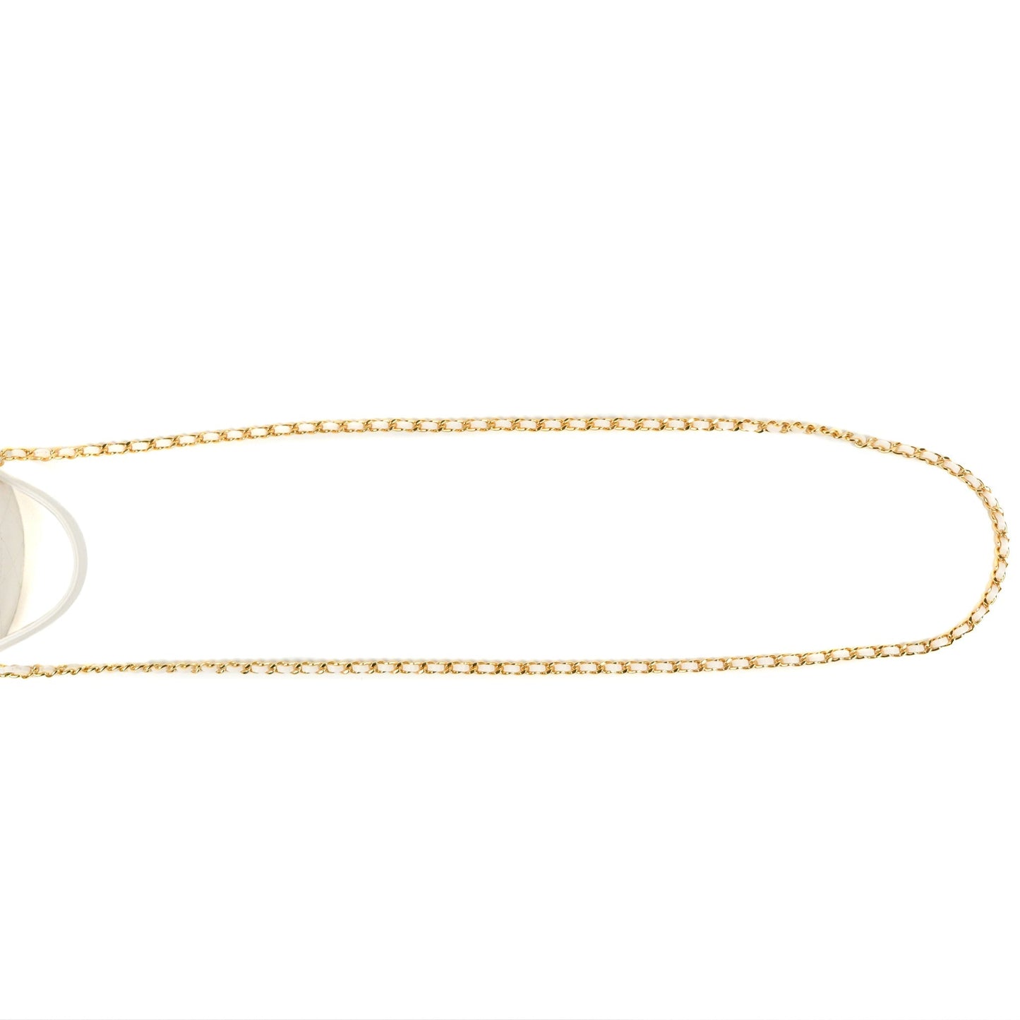 Chanel Small Clutch With Chain White Lambskin Gold Hardware 23C