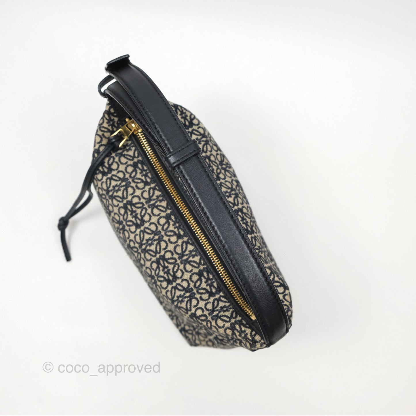 Loewe Small Cubi bag in Anagram Jacquard & Calfskin Navy/ Black